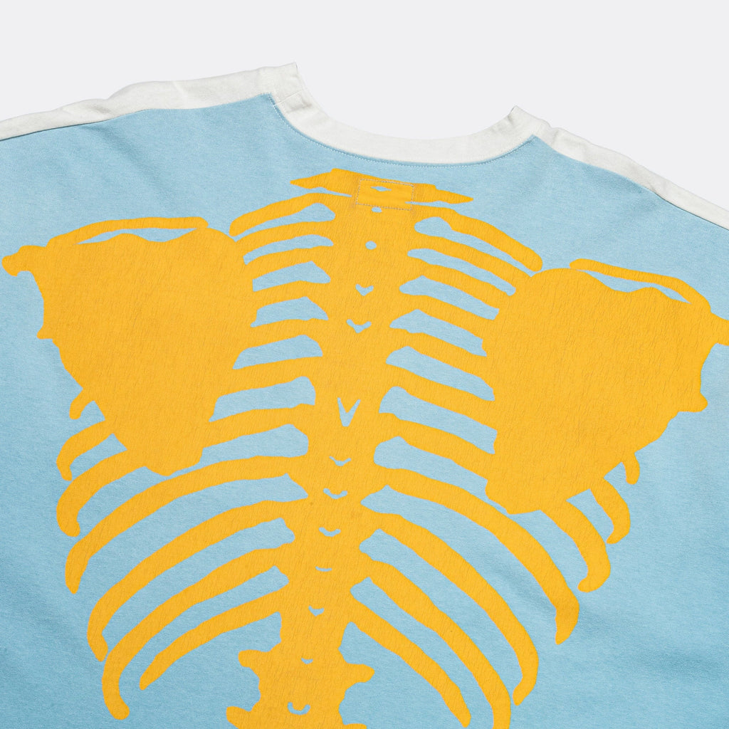 Jersey 2TONES BIG Pocket T (BONE) - Ecru/Sax