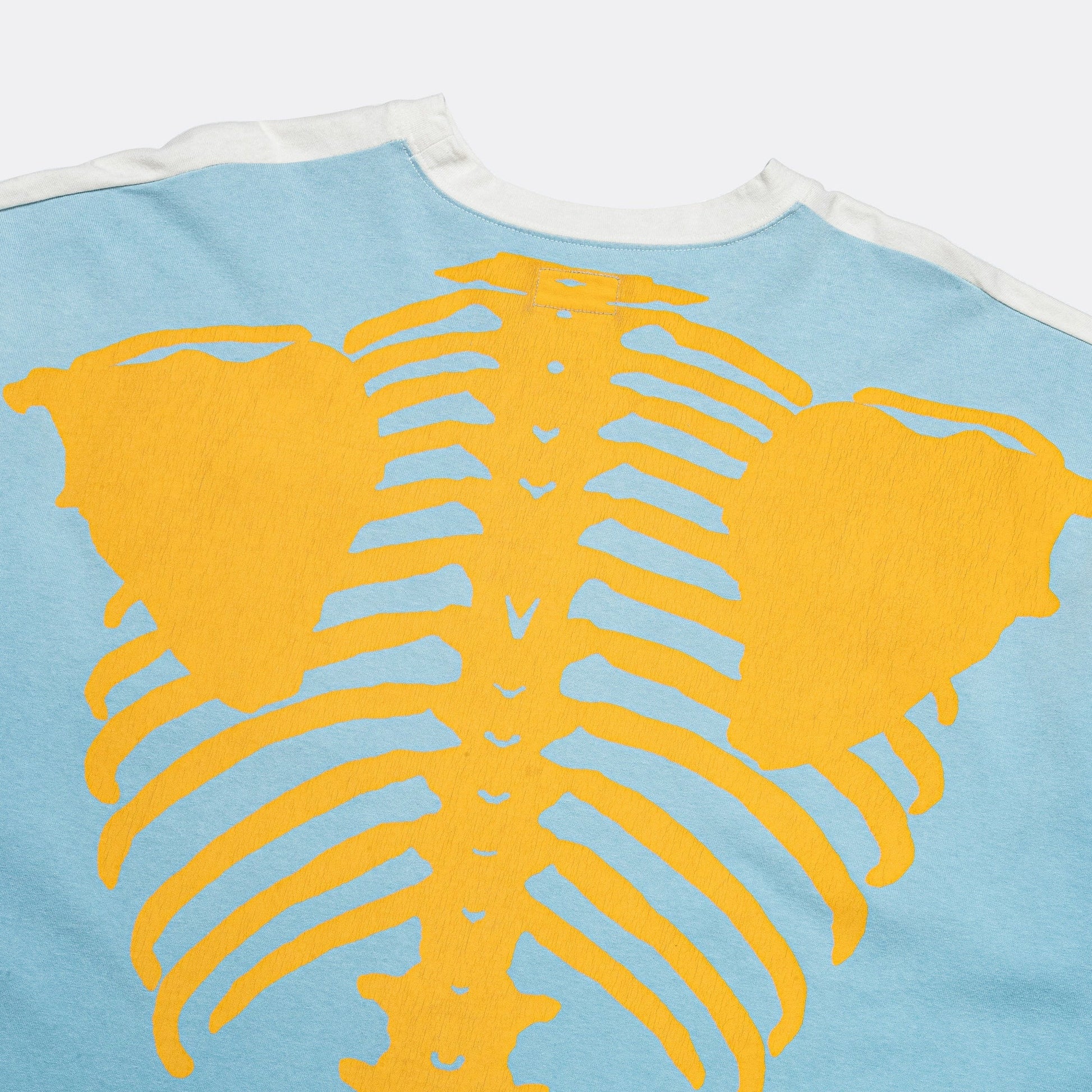 Jersey 2TONES BIG Pocket T (BONE) - Ecru/Sax