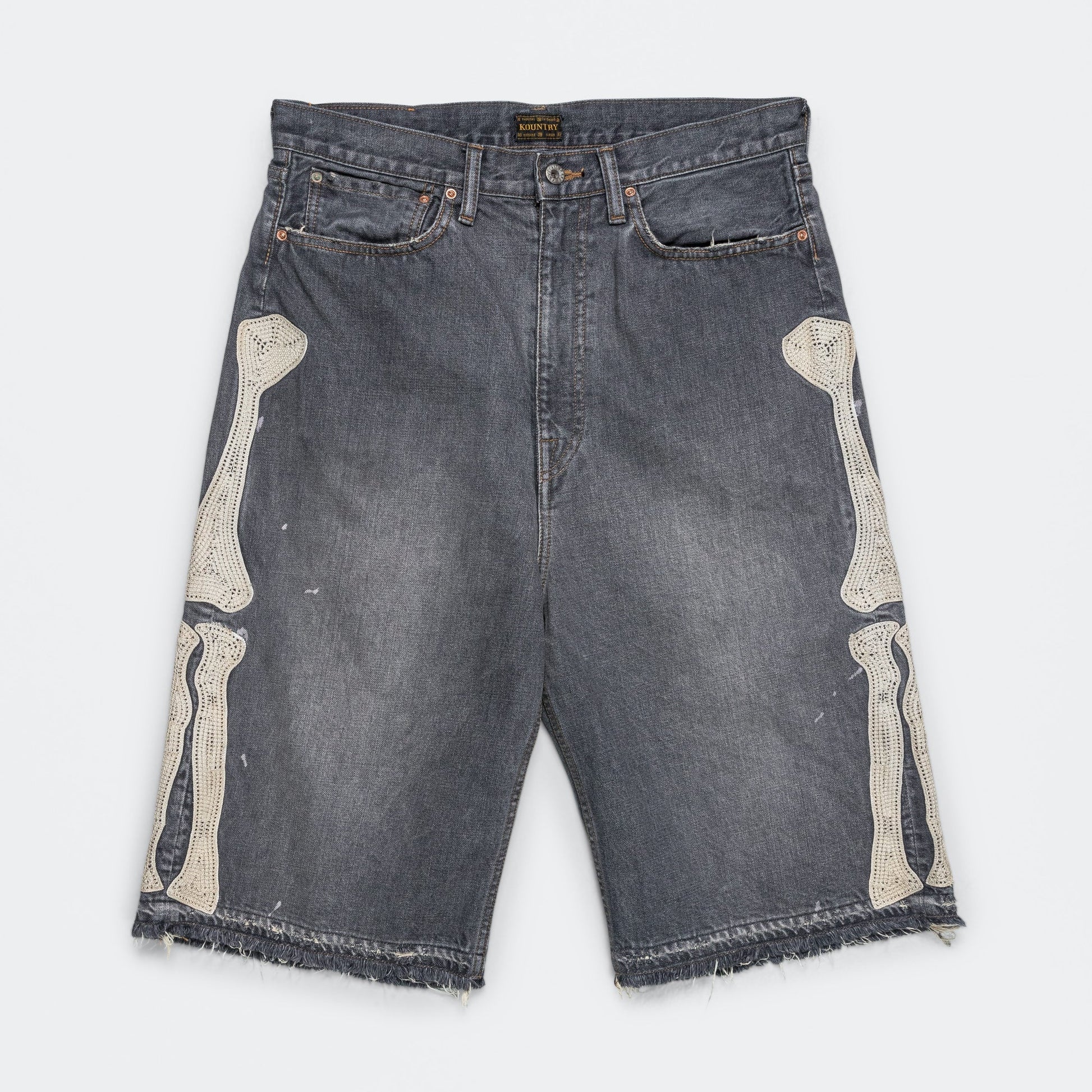 14oz Black Denim 5P Shorts (BONE) - PRO