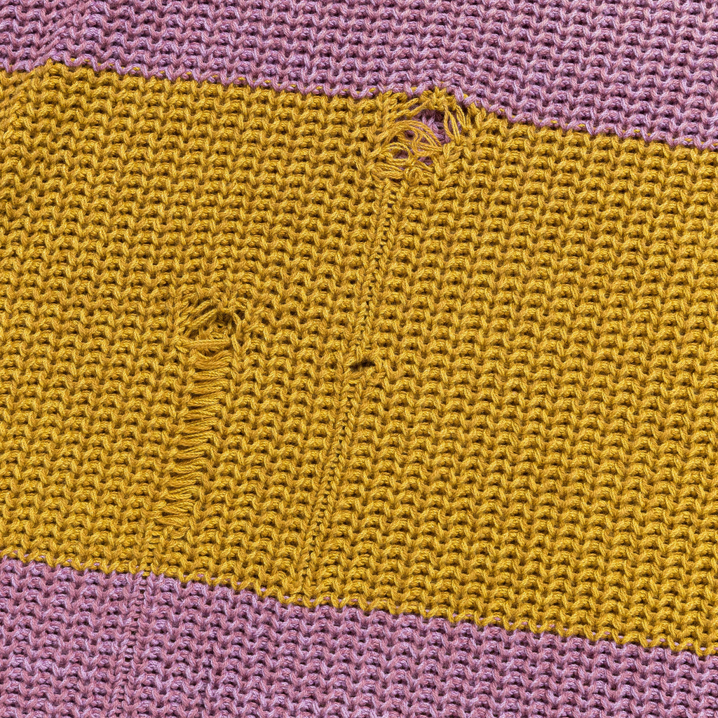 5G Cotton Knit RUGGER Shirt - Yellow/Pink