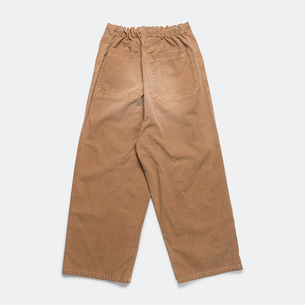 Canvas W-Knee EASY Baggy Pants (FARMER Remake) - Gold