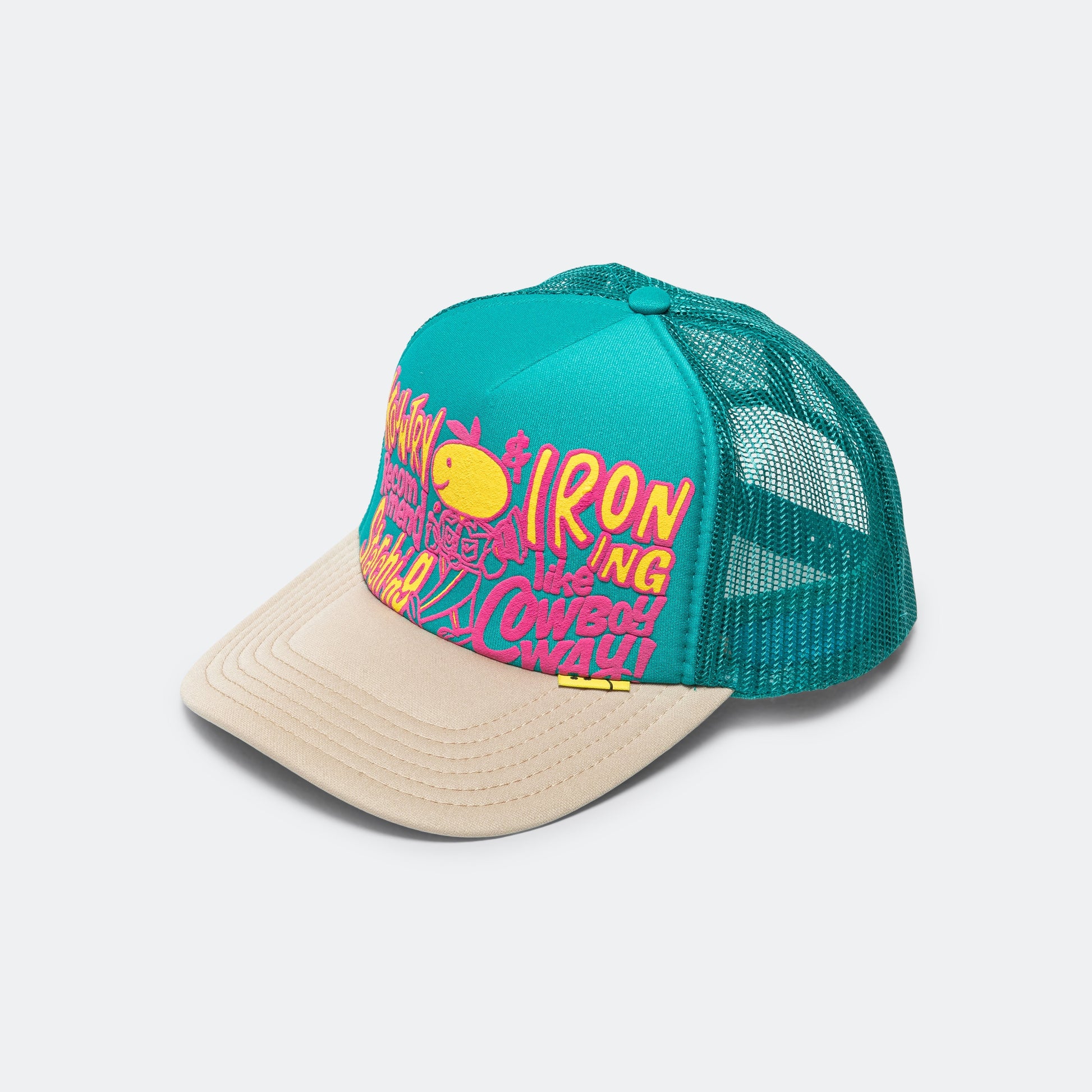 CONEYCOWBOWY Trucker CAP - Turquoise x Beige