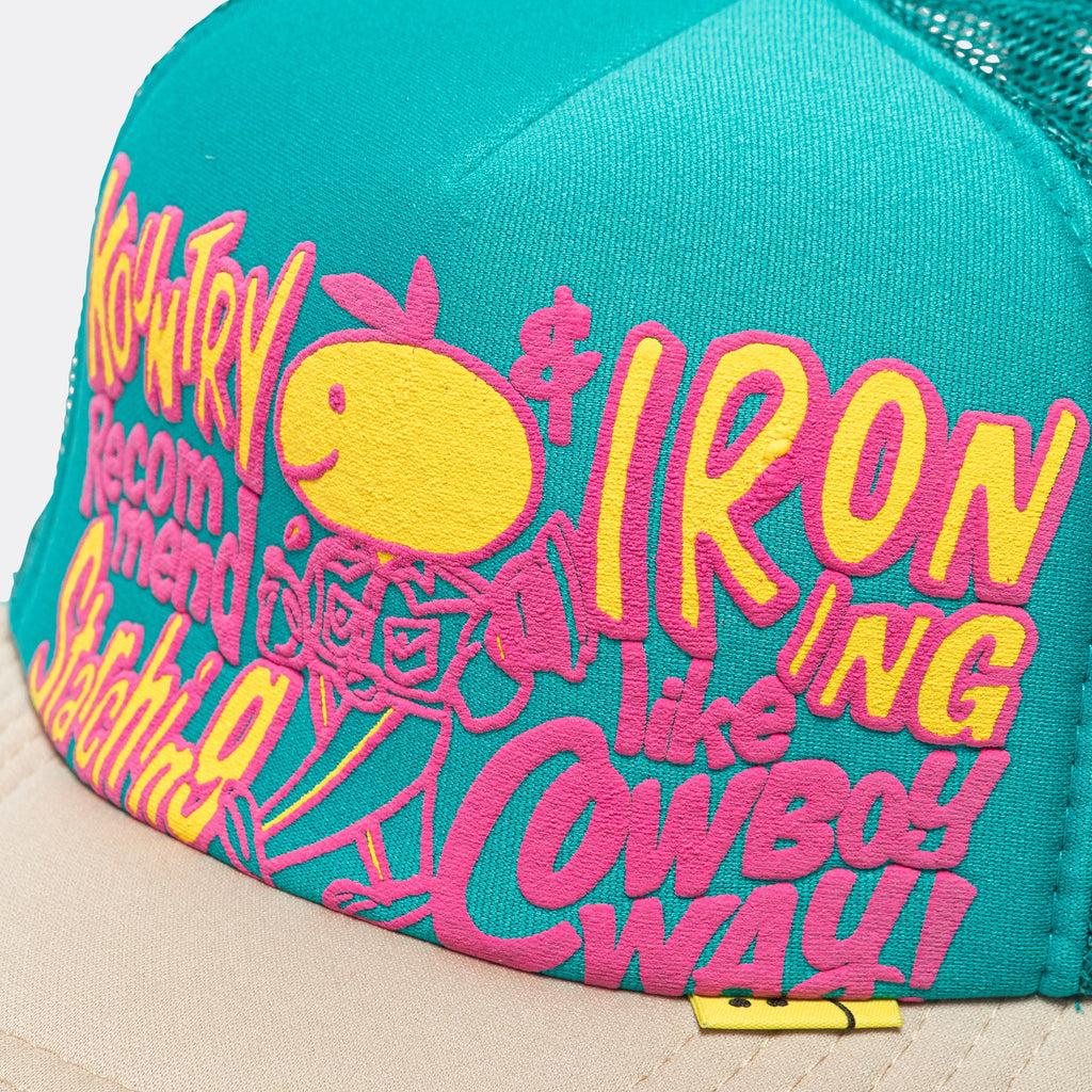 CONEYCOWBOWY Trucker CAP - Turquoise x Beige