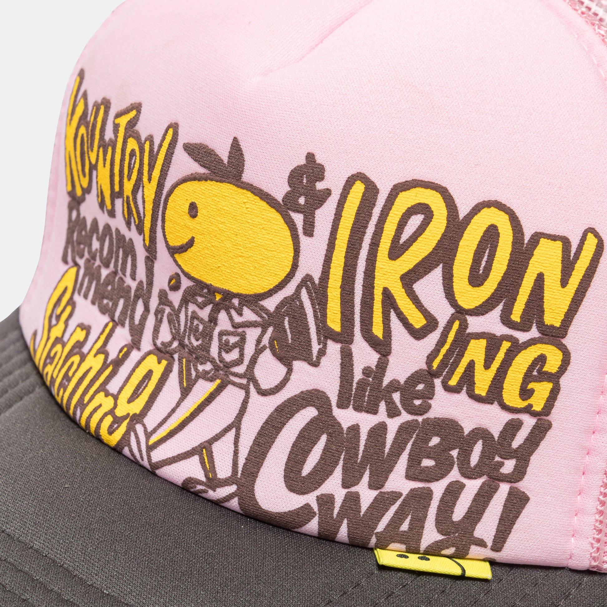 CONEYCOWBOWY Trucker CAP - Pink x Charcoal