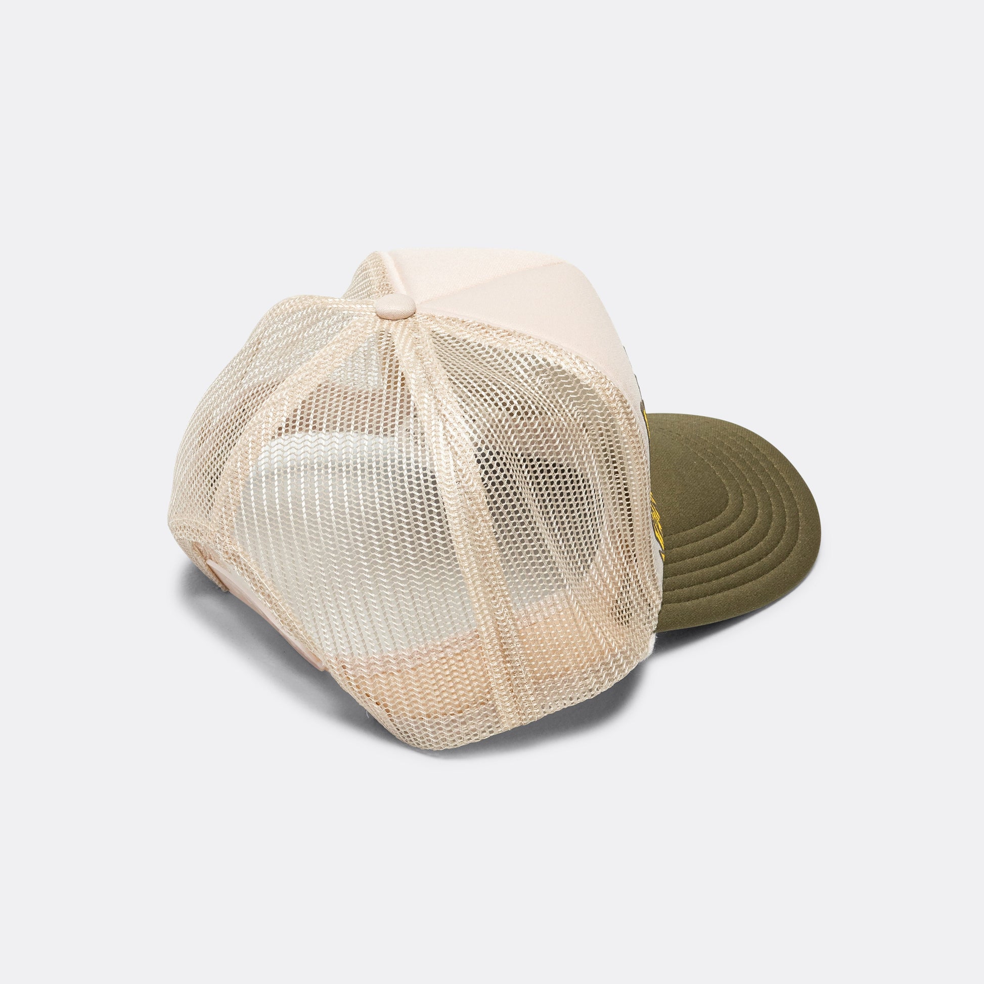 CONEYCOWBOWY Trucker CAP - Ecru x Dark Green