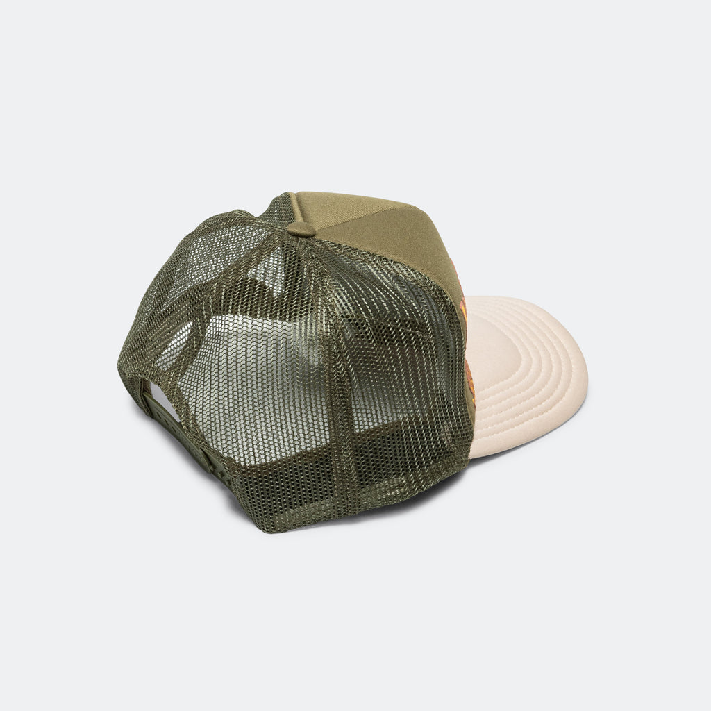 CONEYCOWBOWY Trucker CAP - Dark Green x Ecru