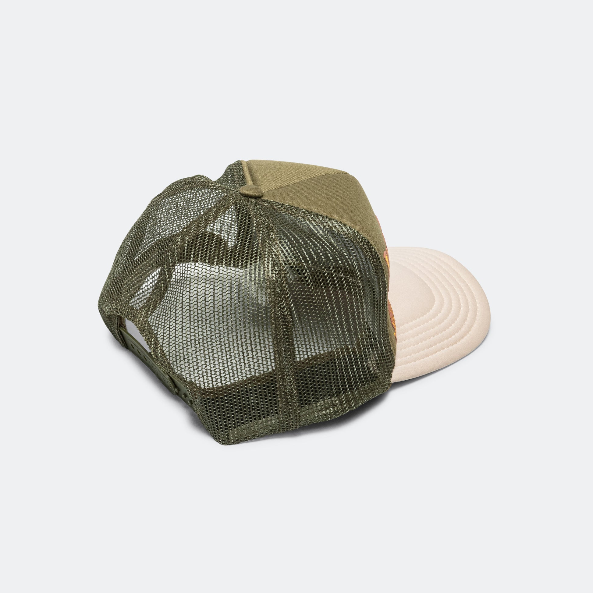 CONEYCOWBOWY Trucker CAP - Dark Green x Ecru