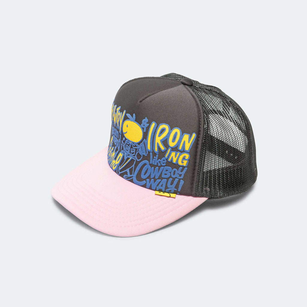 CONEYCOWBOWY Trucker CAP - Charcoal x Pink