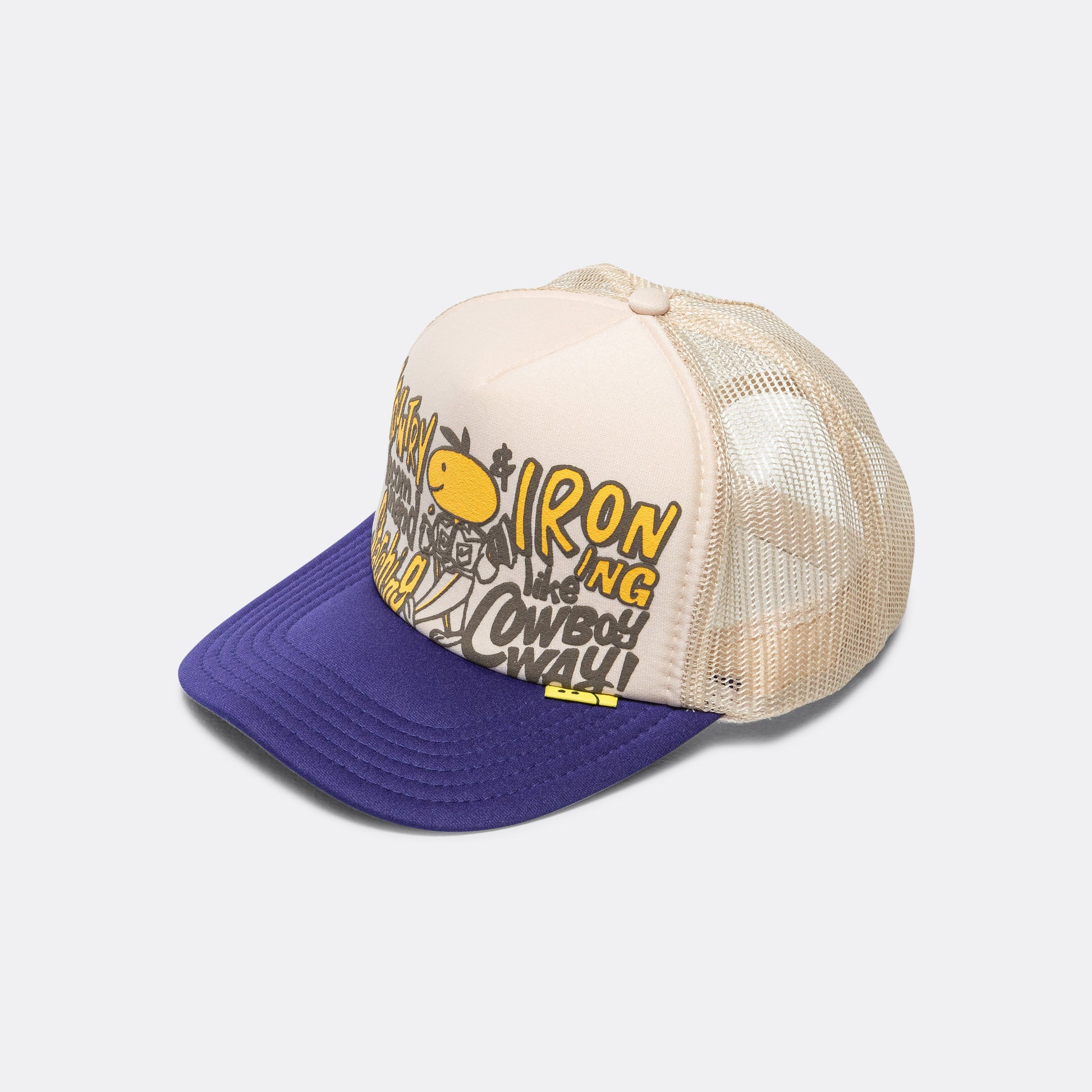 CONEYCOWBOWY Trucker CAP - Ecru x Purple