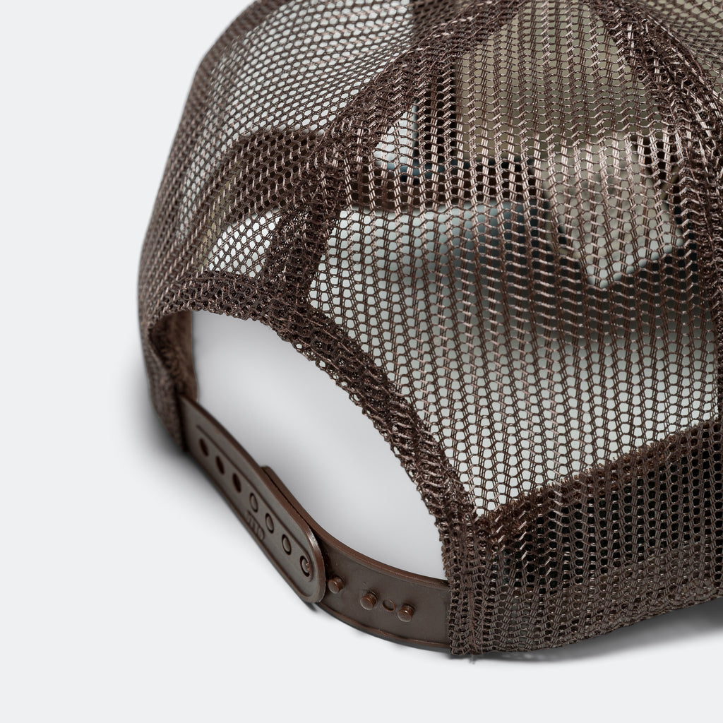 DENIM REPAIR SERVICE Denim Re-Construct Trucker Cap - Ecru/Brown