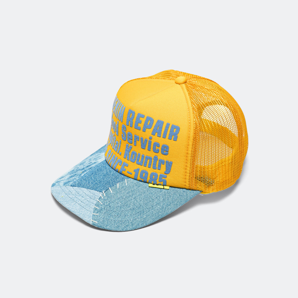 DENIM REPAIR SERVICE Trucker Cap - Gold