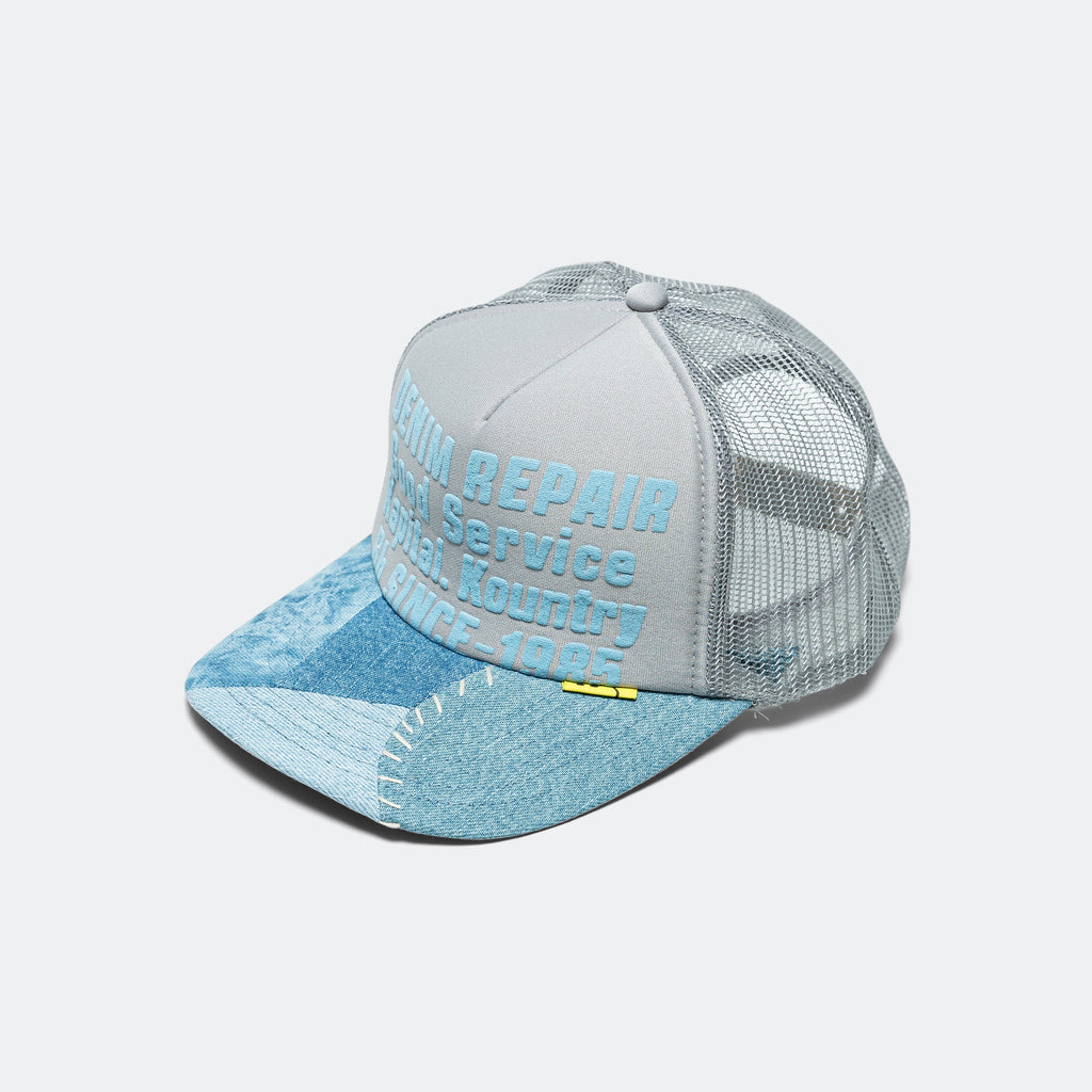 DENIM REPAIR SERVICE Denim Re-Construct Trucker Cap - Grey