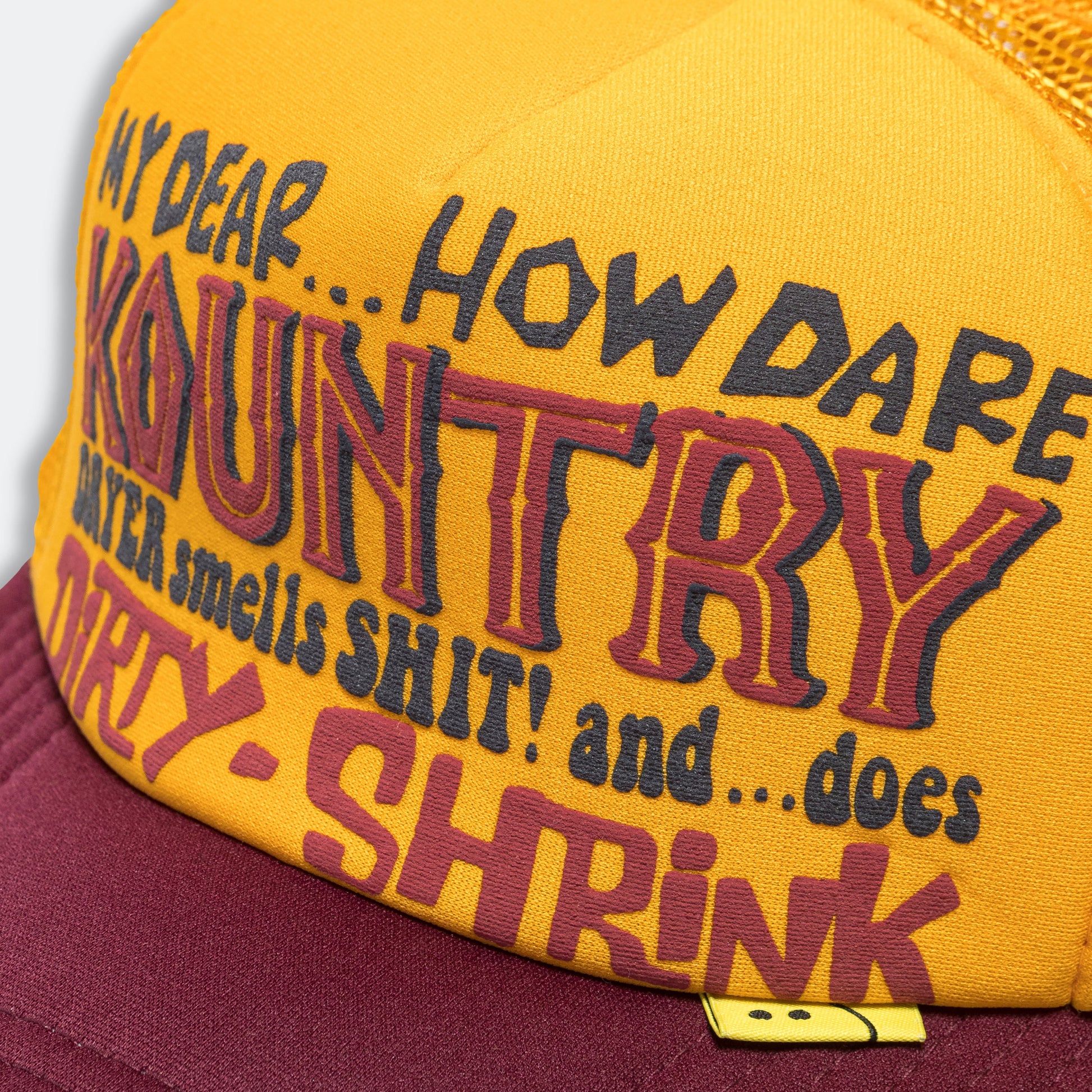 KOUNTRY DIRTY SHRINK Trucker CAP - Gold x Burgundy
