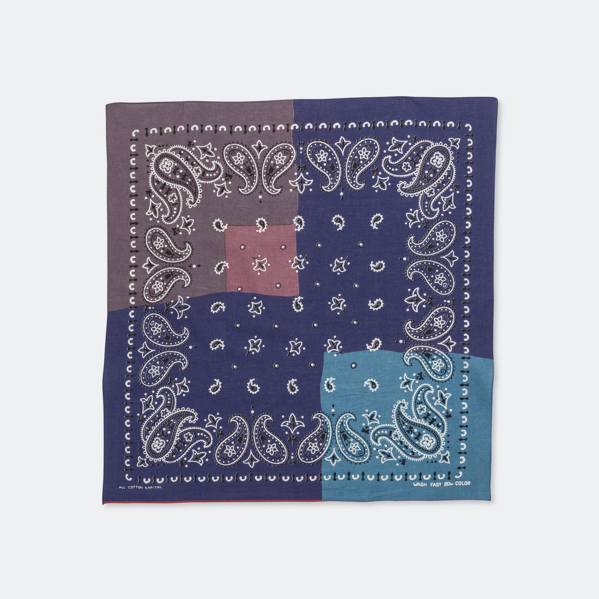 Fastcolor Selvedge Bandanna (PaisleyPatchwork) - Purple