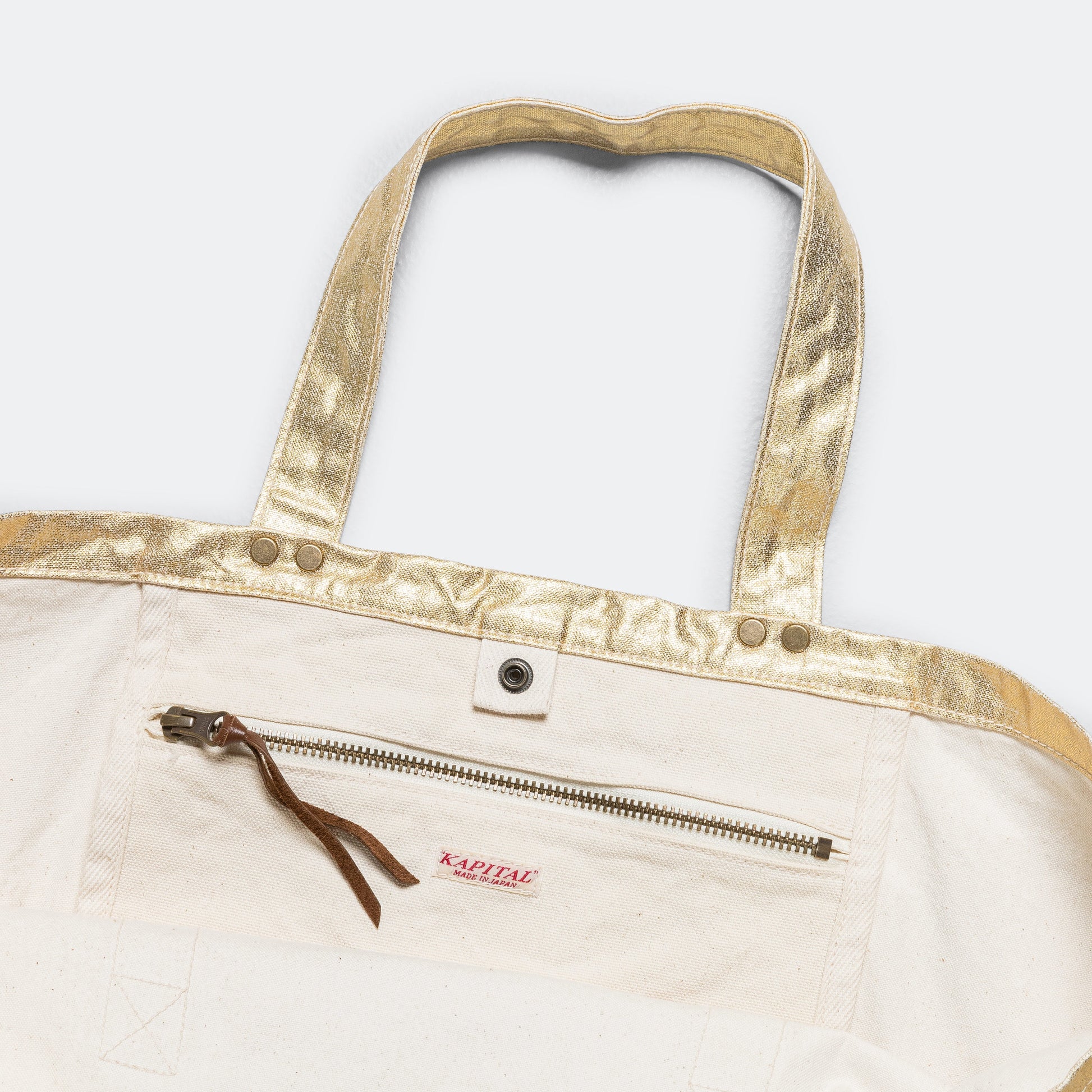 Foiled Canvas Tote Bag (L) - Gold