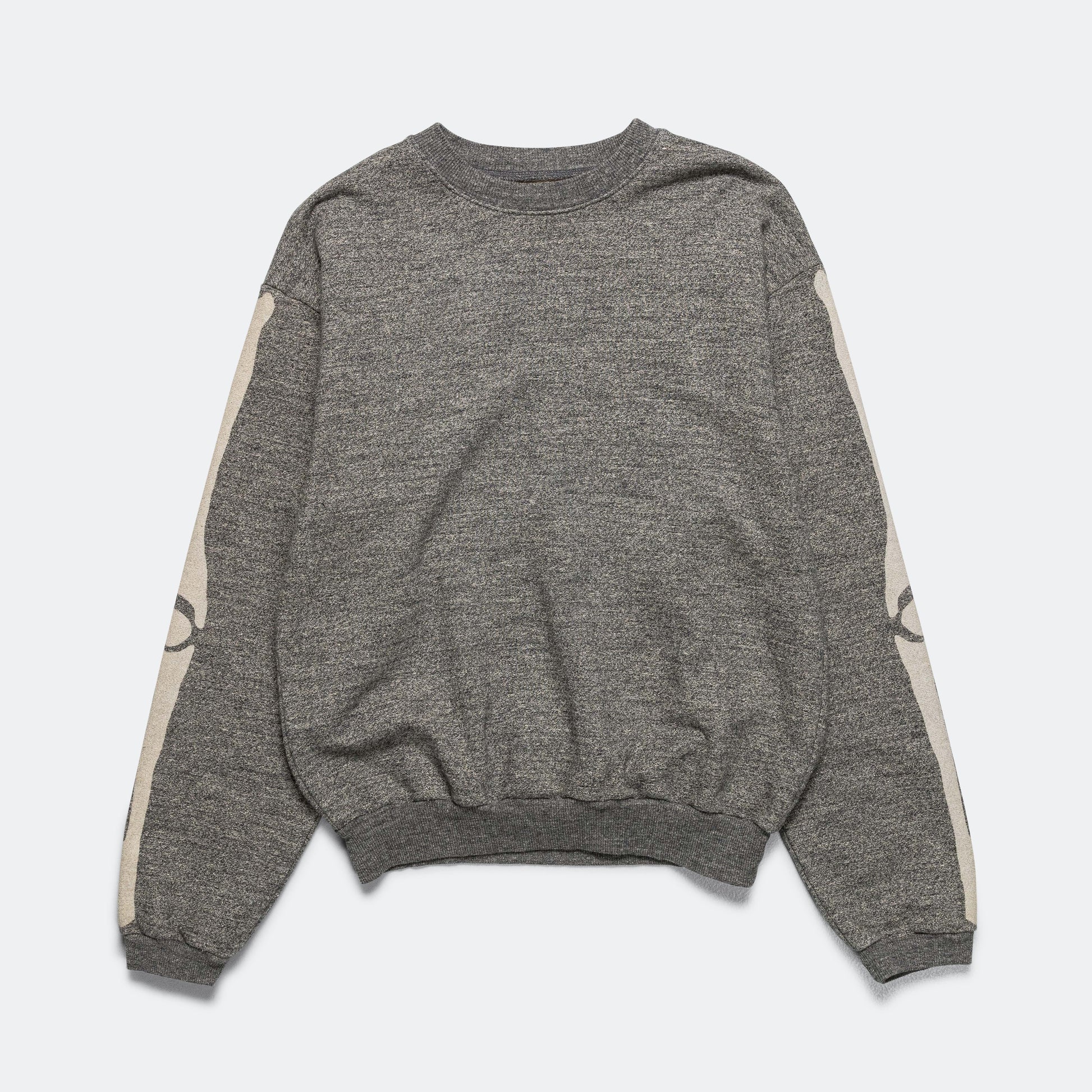 Grandrelle Fleece Knit BIG Crew SWT (BONE) - Charcoal