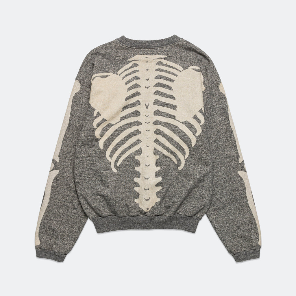 Grandrelle Fleece Knit BIG Crew SWT (BONE) - Charcoal