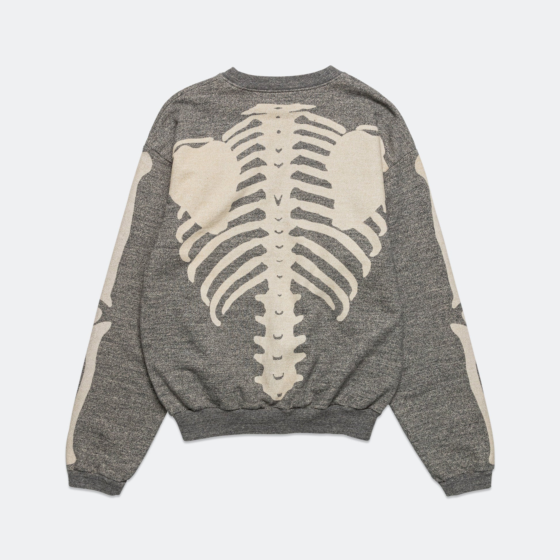 Grandrelle Fleece Knit BIG Crew SWT (BONE) - Charcoal