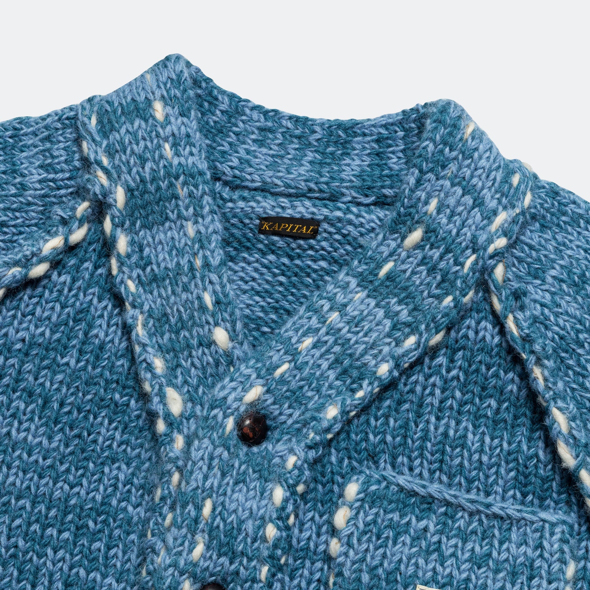 Hand Knit Cowichan RAILROAD JKT - Navy