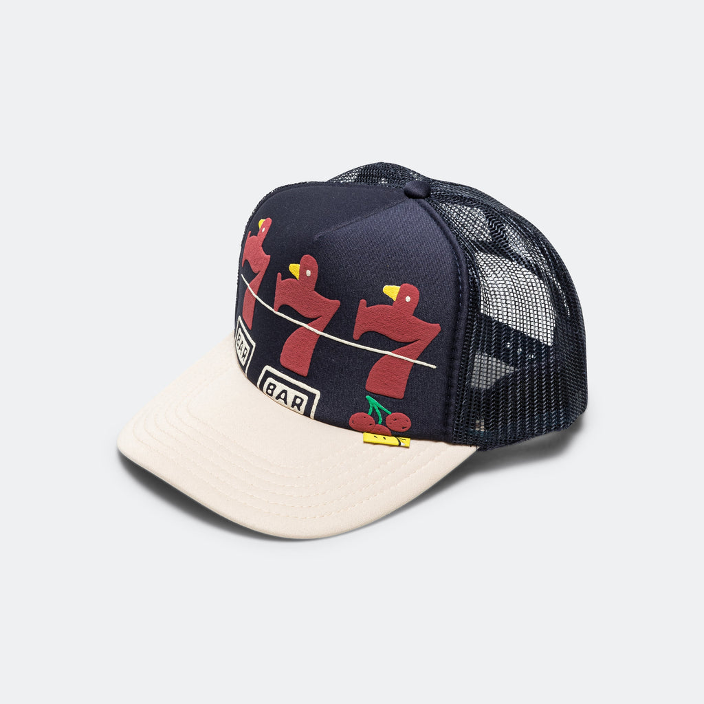LUCKY BATTERY BIRD Truck Cap - Navy/Kinari