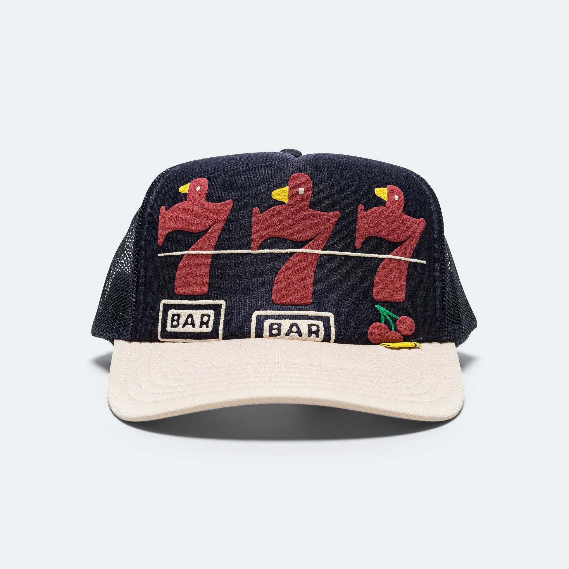 LUCKY BATTERY BIRD Truck Cap - Navy/Kinari