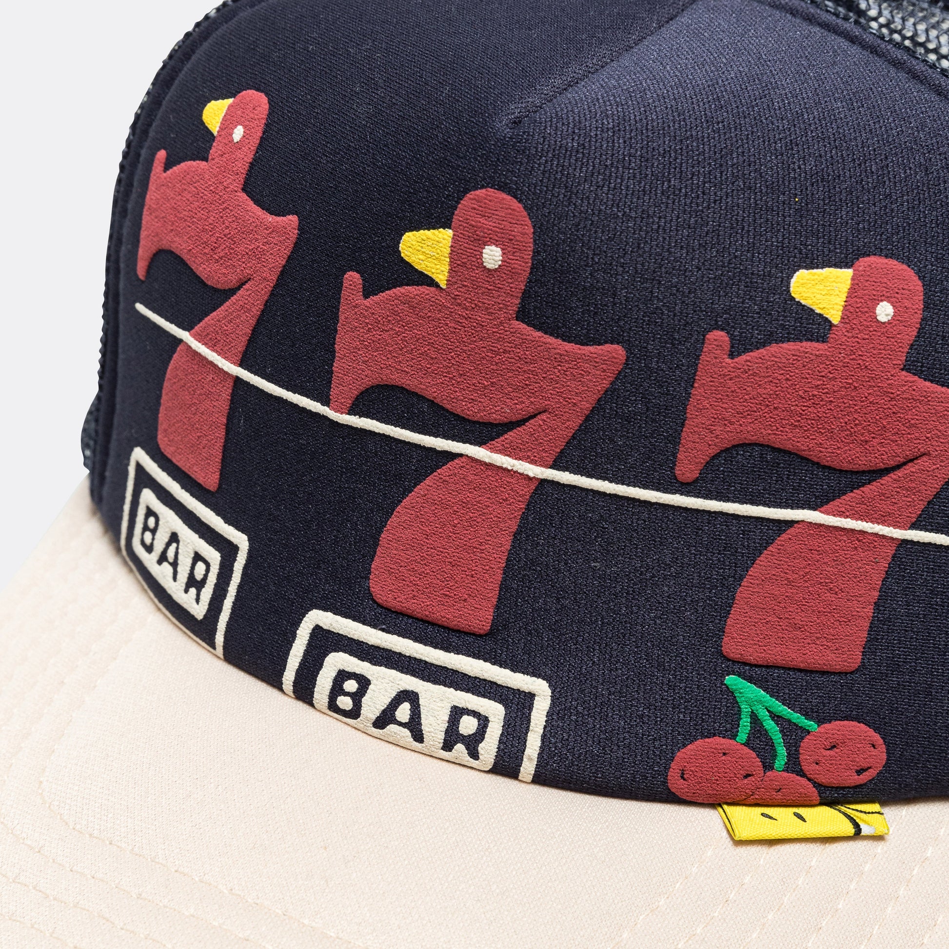 LUCKY BATTERY BIRD Truck Cap - Navy/Kinari