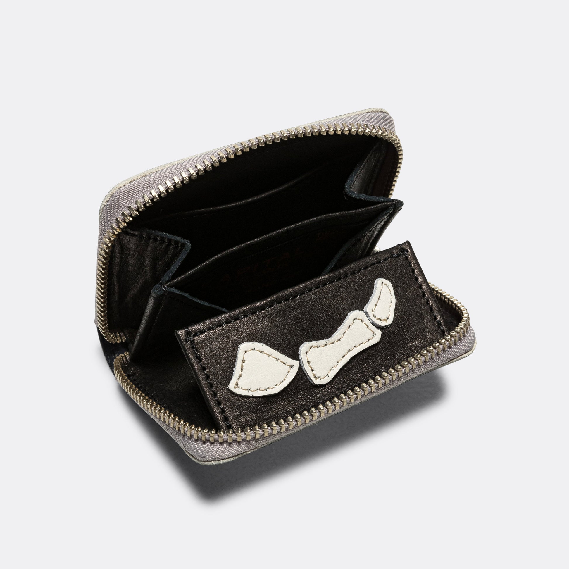 Mirrow Leather THUMBS-UP Mini Wallet - Black