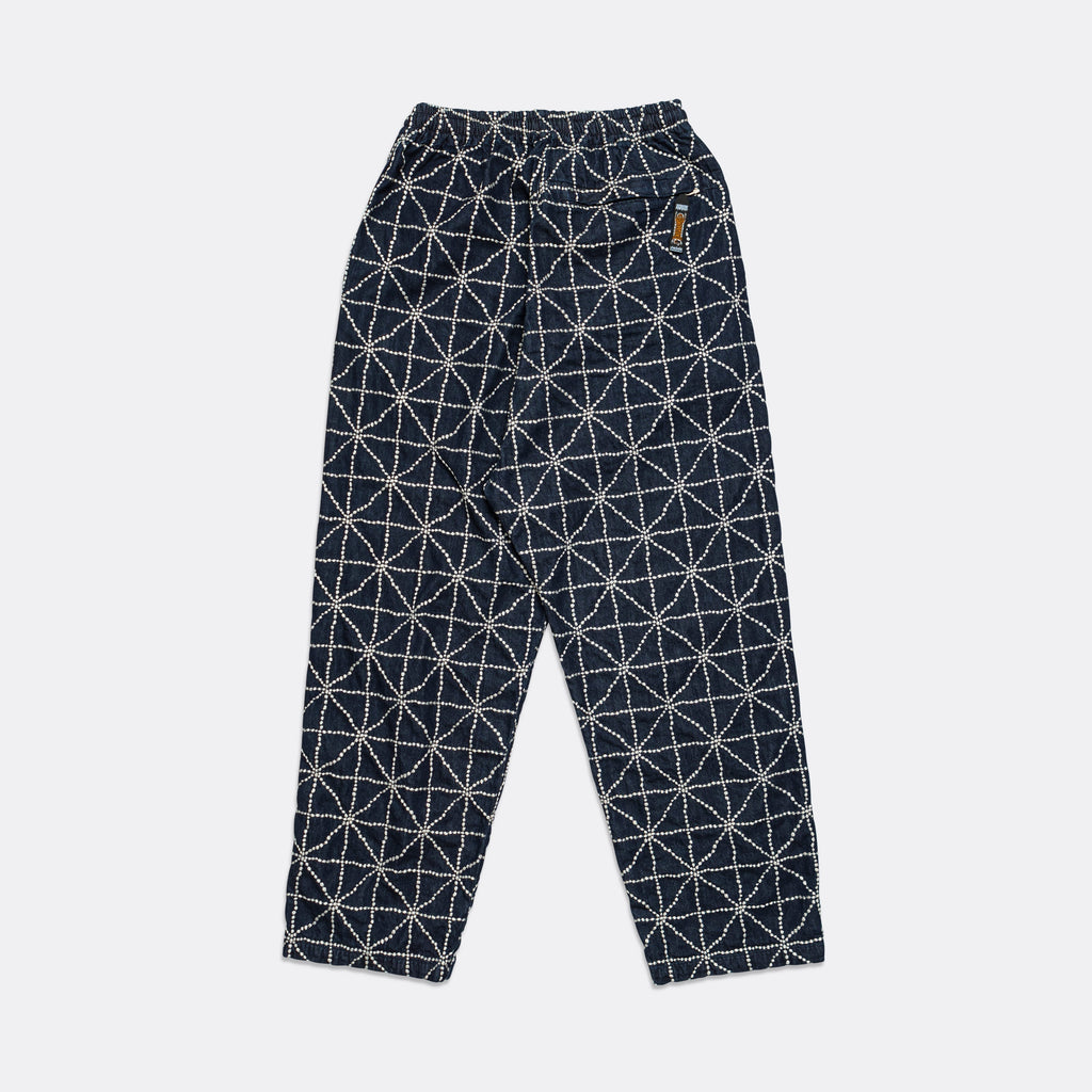 8oz Denim FOLK-DOJO Embroidery EASY Pants - Dark