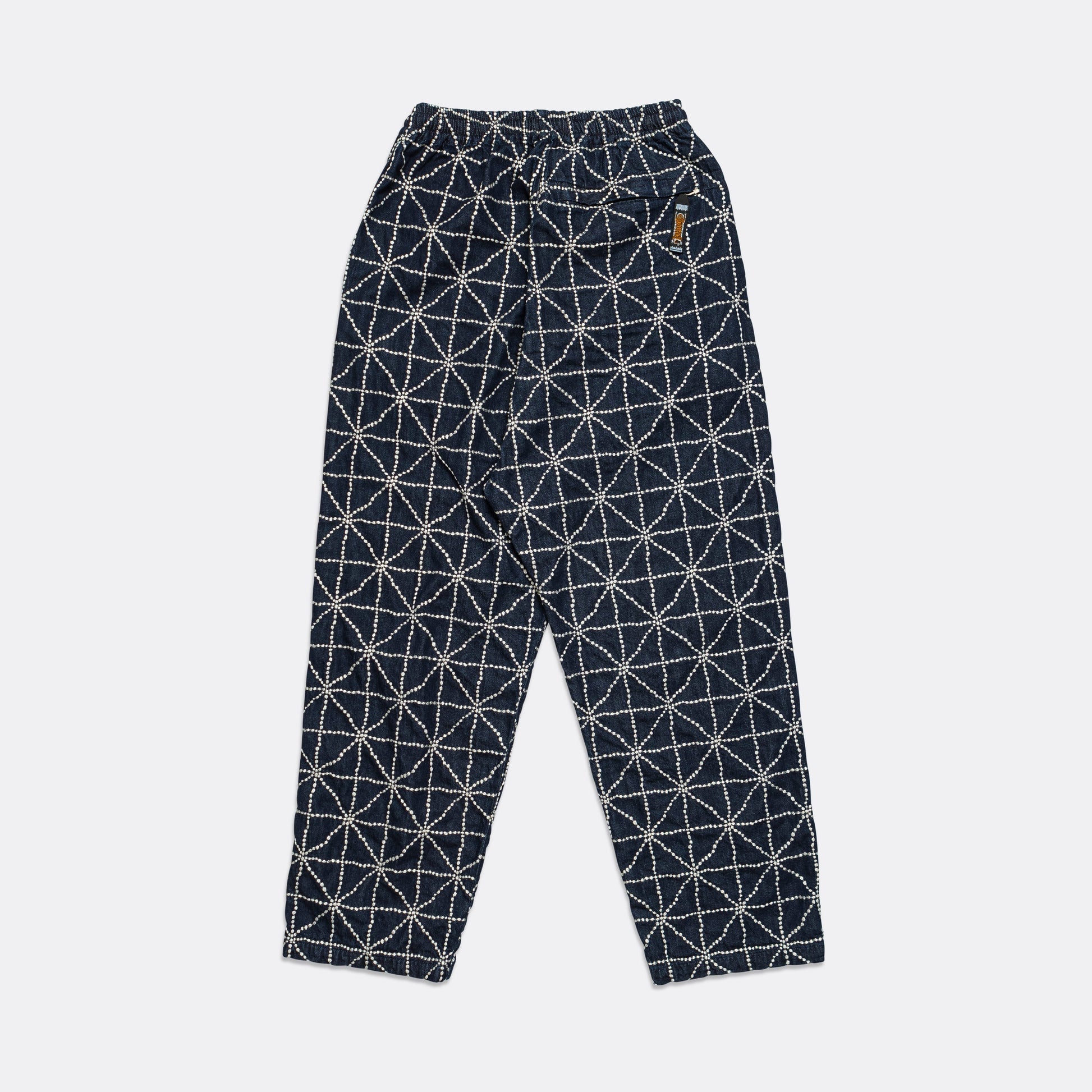 8oz Denim FOLK-DOJO Embroidery EASY Pants - Dark