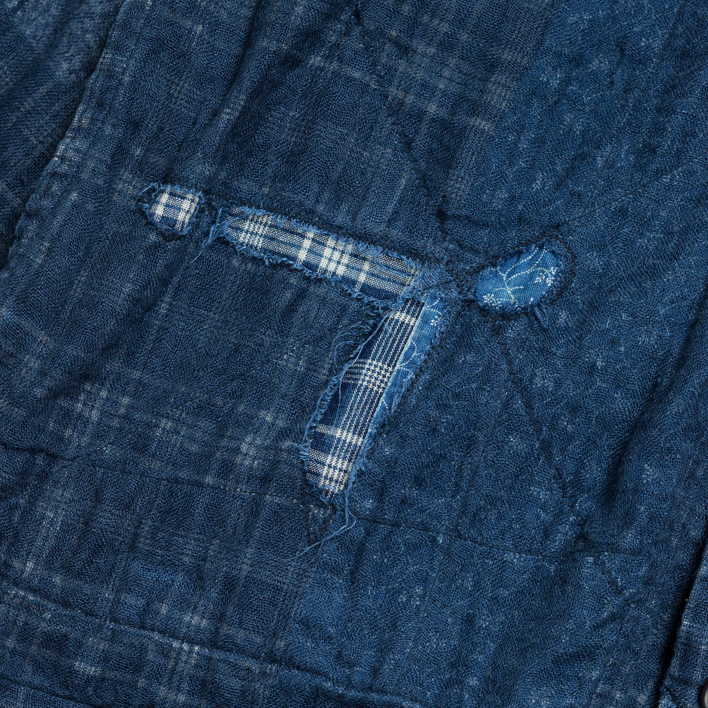 IDG Patchwork NORA-DOT TIGER JUDDBHAN Shirt - Indigo