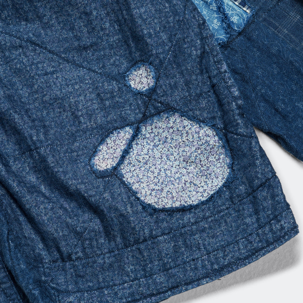 IDG Patchwork NORA-DOT TIGER JUDDBHAN Shirt - Indigo