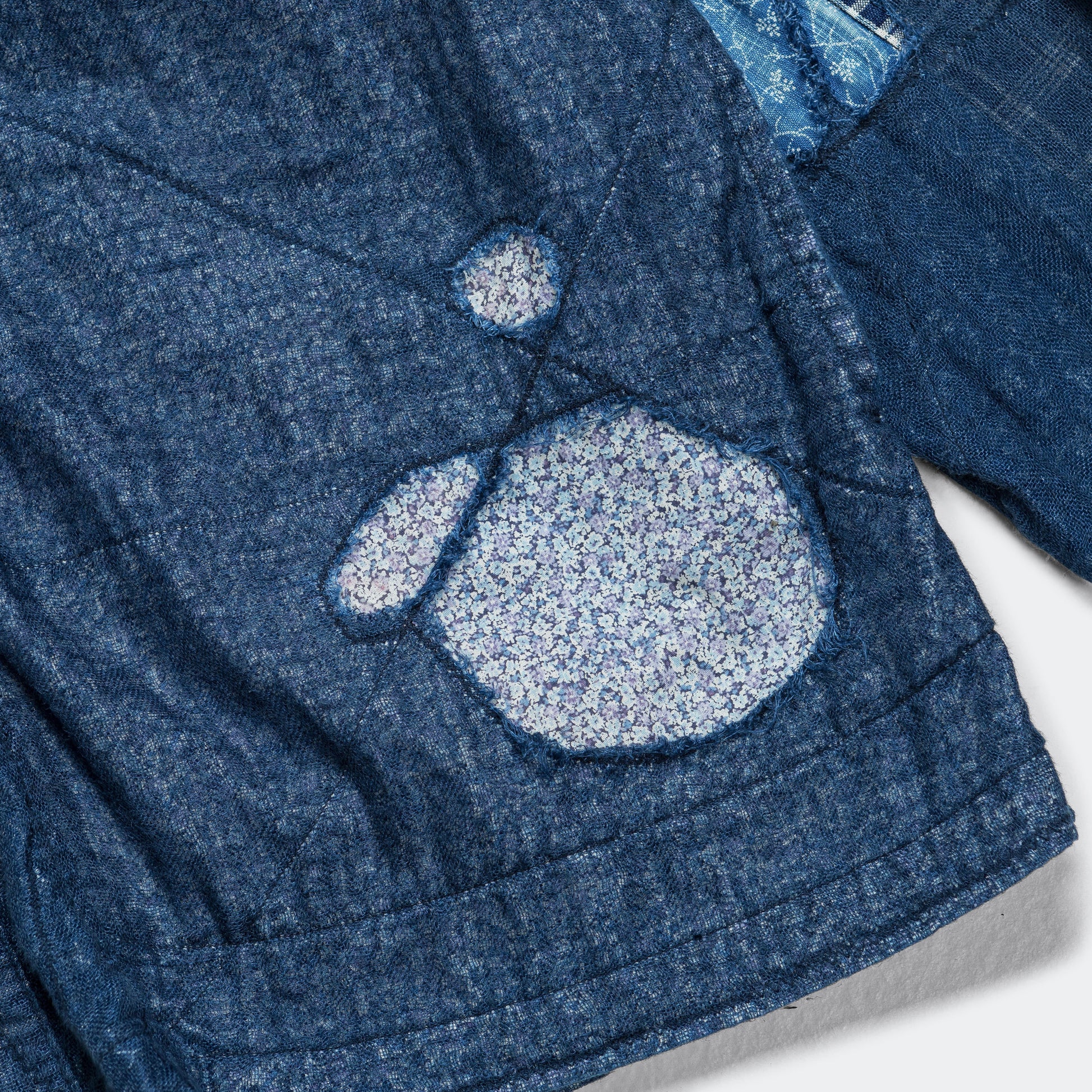IDG Patchwork NORA-DOT TIGER JUDDBHAN Shirt - Indigo