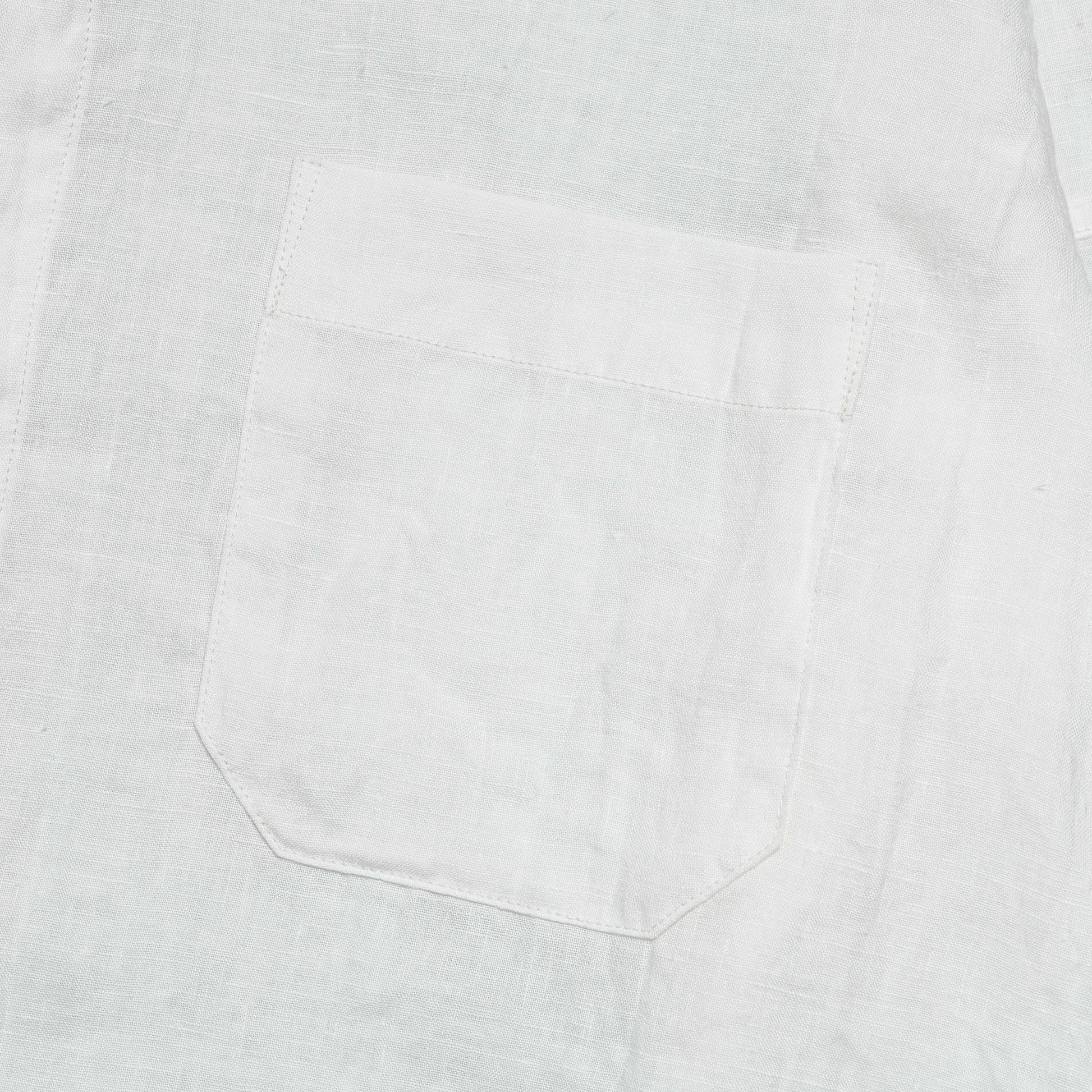 Linen Drawn Work Hippie Sleeve Shirt - White