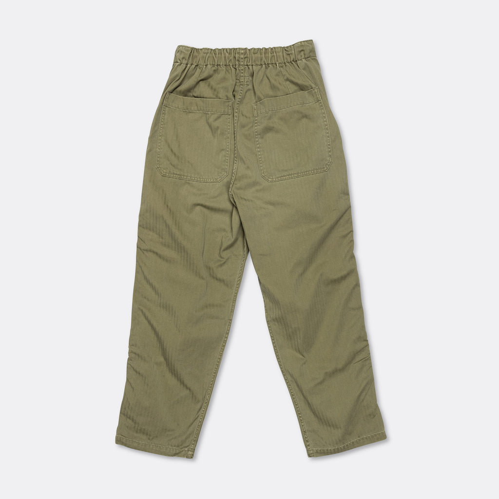 Sulfur Herringbone EASY BAKER Pants (STUDS Remake) - Khaki