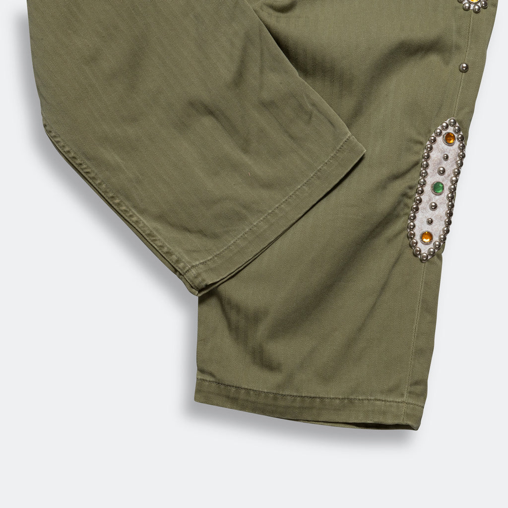 Sulfur Herringbone EASY BAKER Pants (STUDS Remake) - Khaki