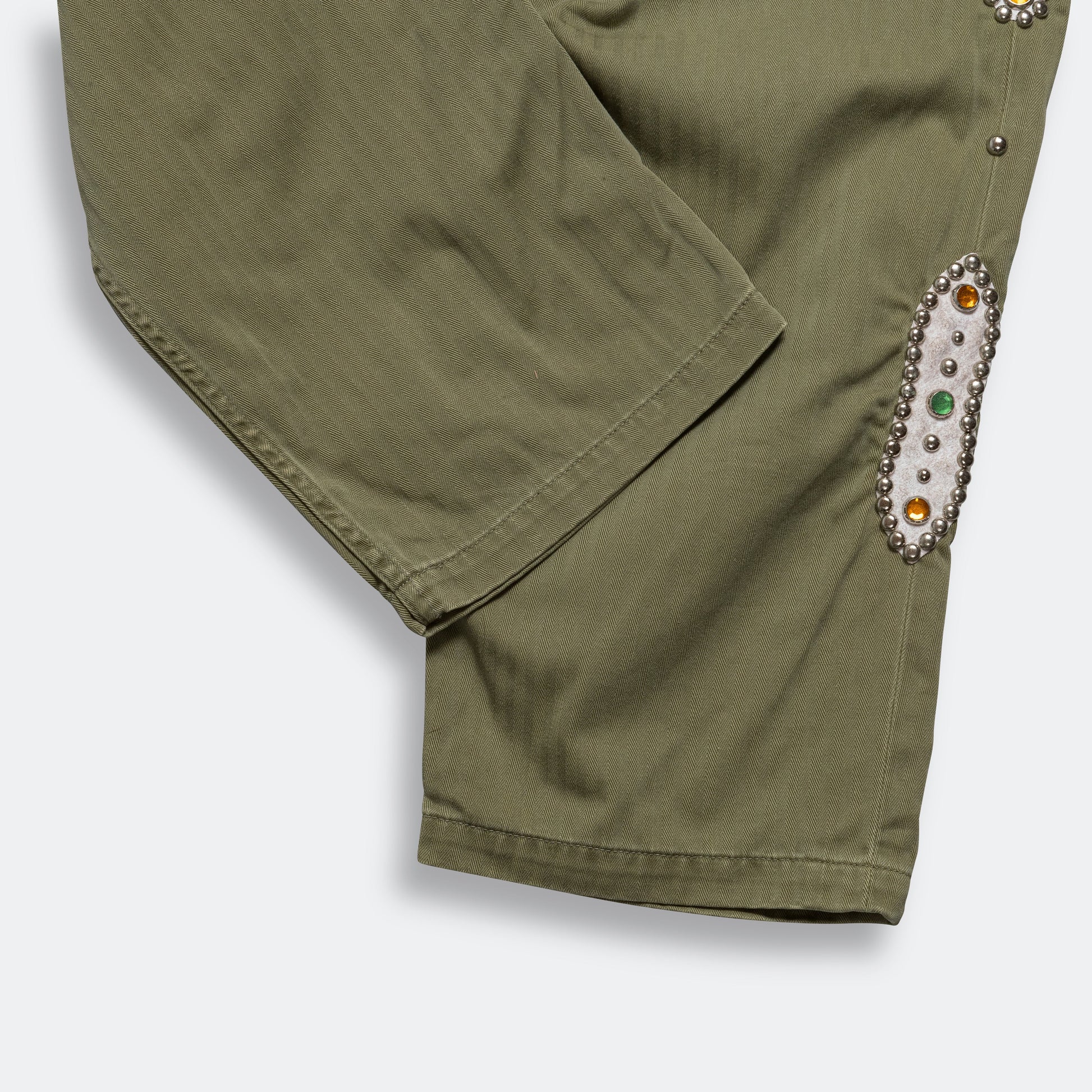Sulfur Herringbone EASY BAKER Pants (STUDS Remake) - Khaki