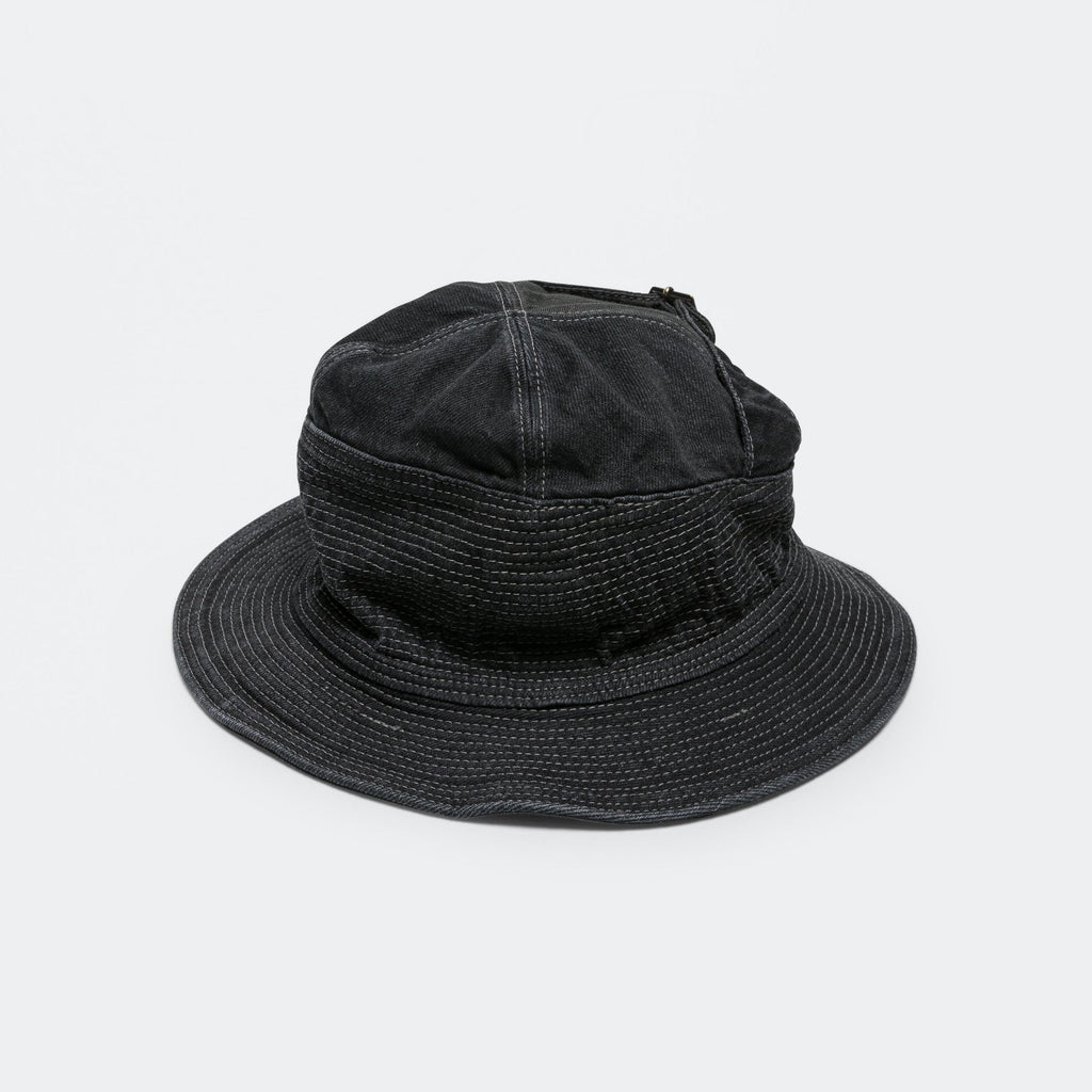 11.5ozBLK×BLK Denim THE OLD MAN AND THE SEA Hat - Black