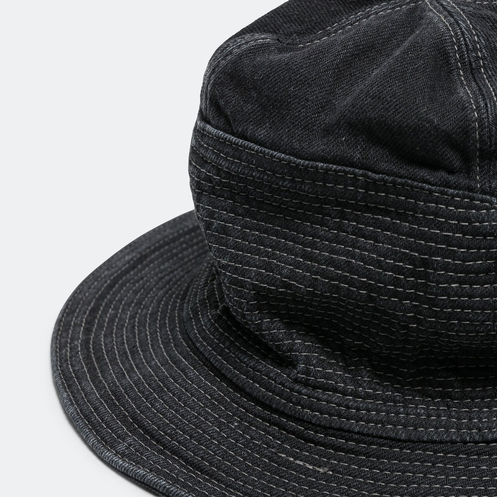 11.5ozBLK×BLK Denim THE OLD MAN AND THE SEA Hat - Black