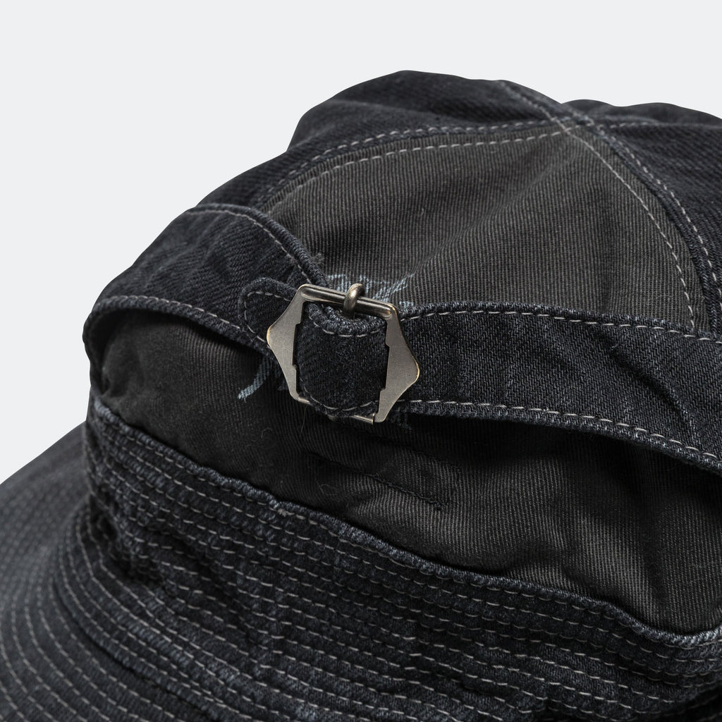 11.5ozBLK×BLK Denim THE OLD MAN AND THE SEA Hat - Black