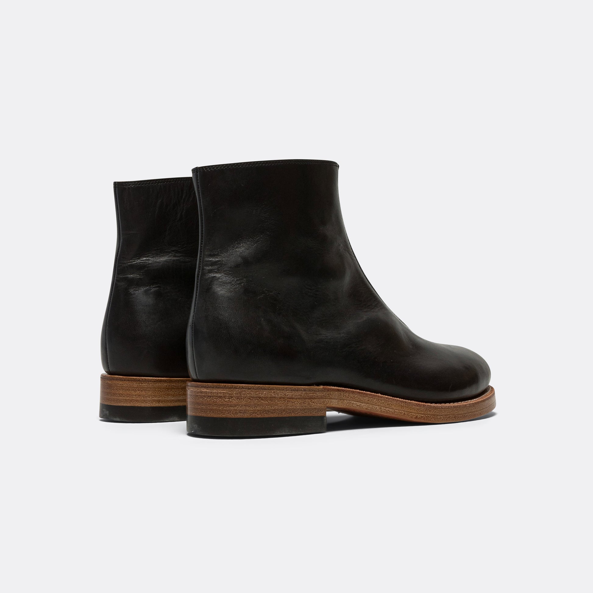 Leather ZIP-UP FRISKO Boots - Black