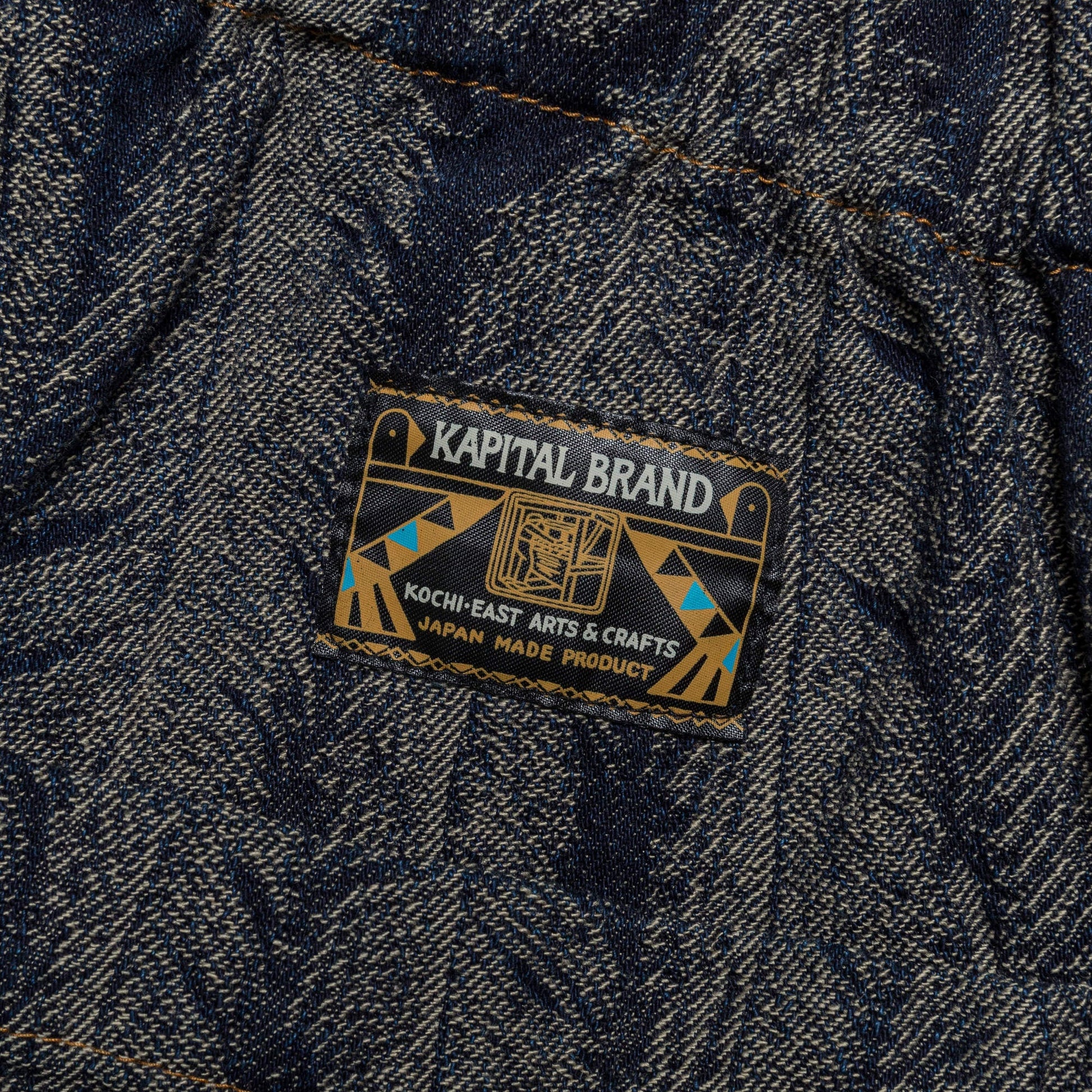 12oz MAGPIE Denim W-Knee EASY Baggy Pants - Dark