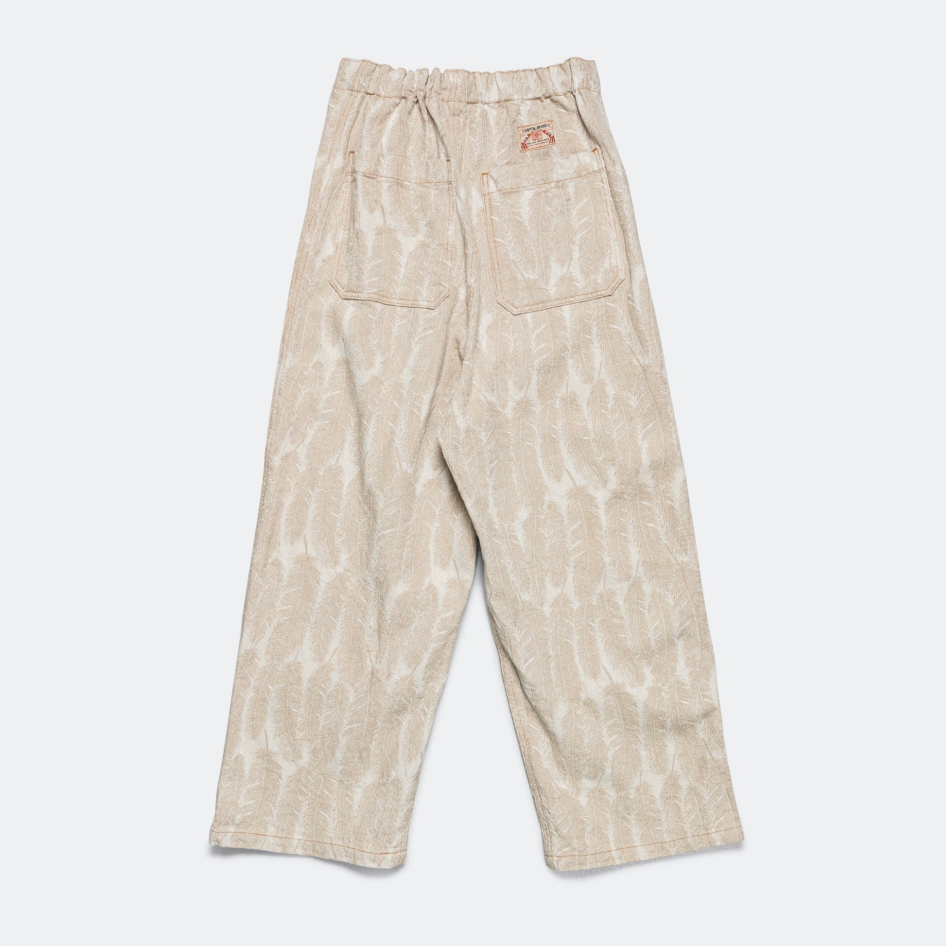 12oz MAGPIE Denim W-Knee EASY Baggy Pants - Ecru