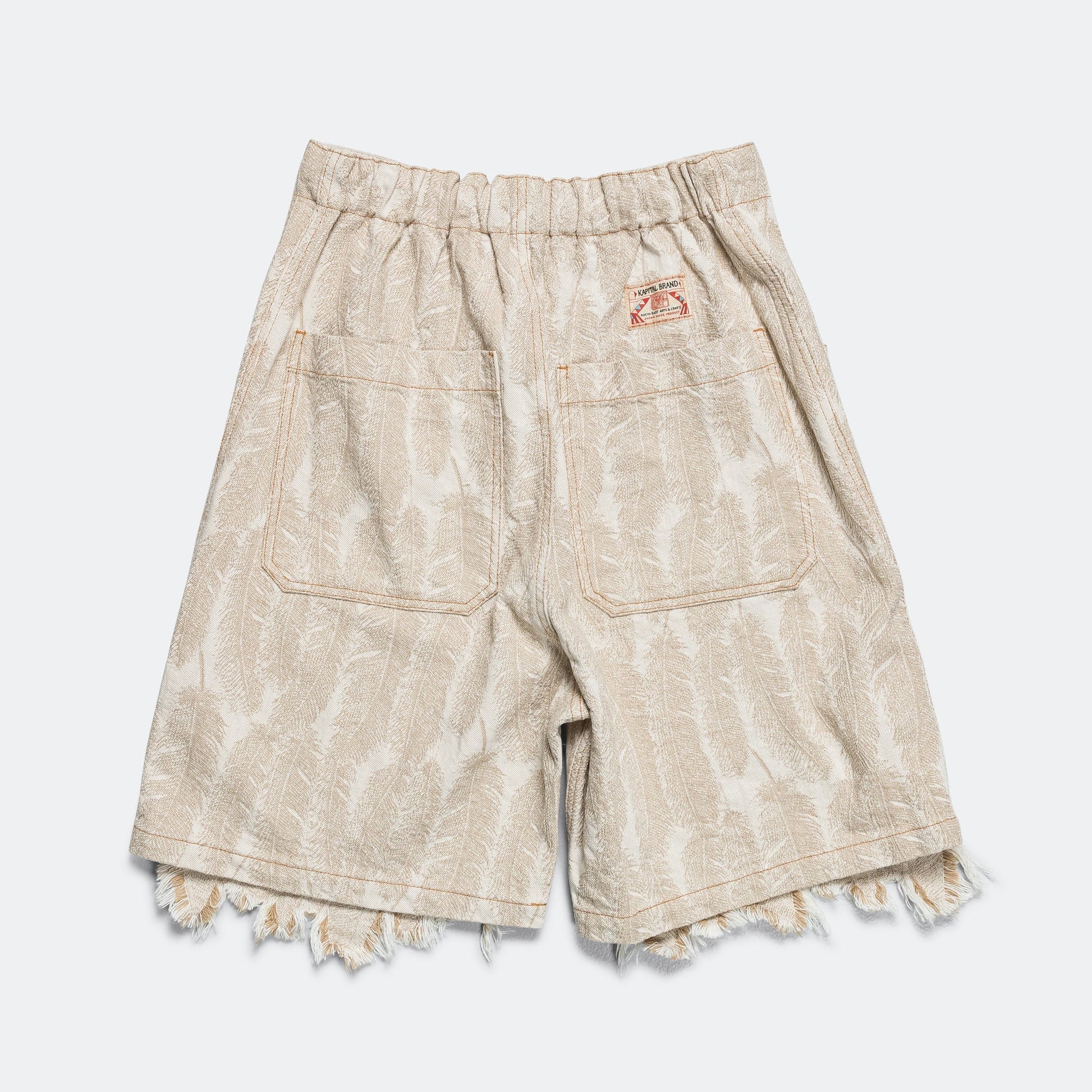 12oz MAGPIE Denim W-Knee EASY Shorts - Ecru