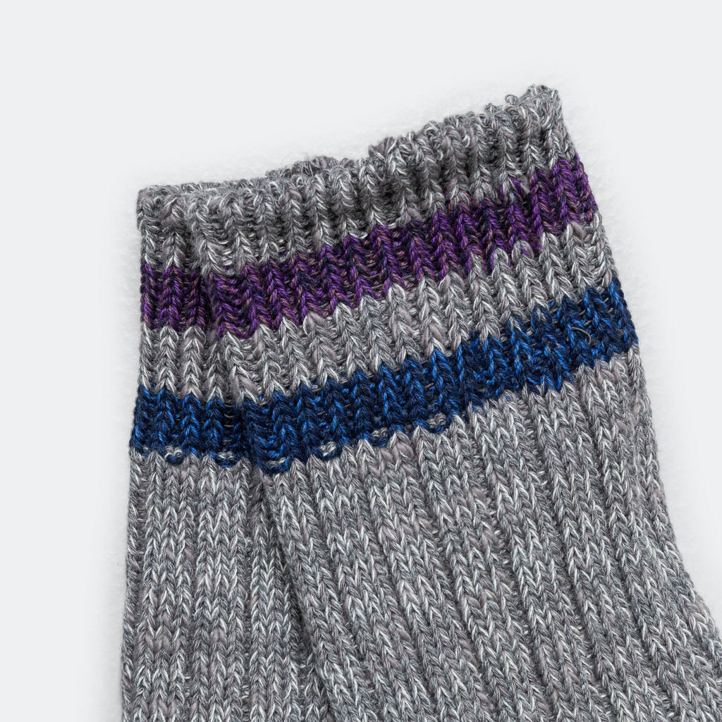 60Yarns Grandrelle IVY RAINBOWY HAPPY Heel-Hold Socks - Grey