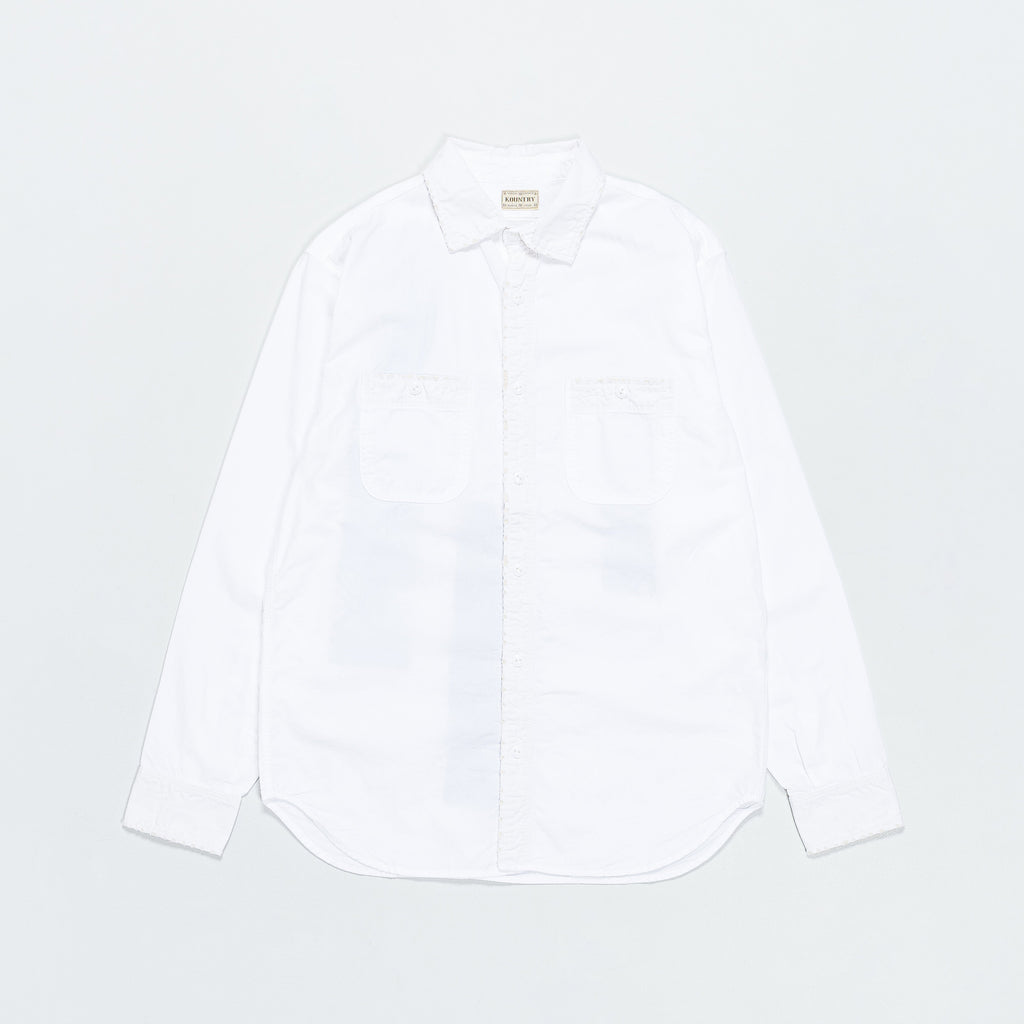 OX KOUNTRY Work Shirt (RAIN BANDANA Remake) - White