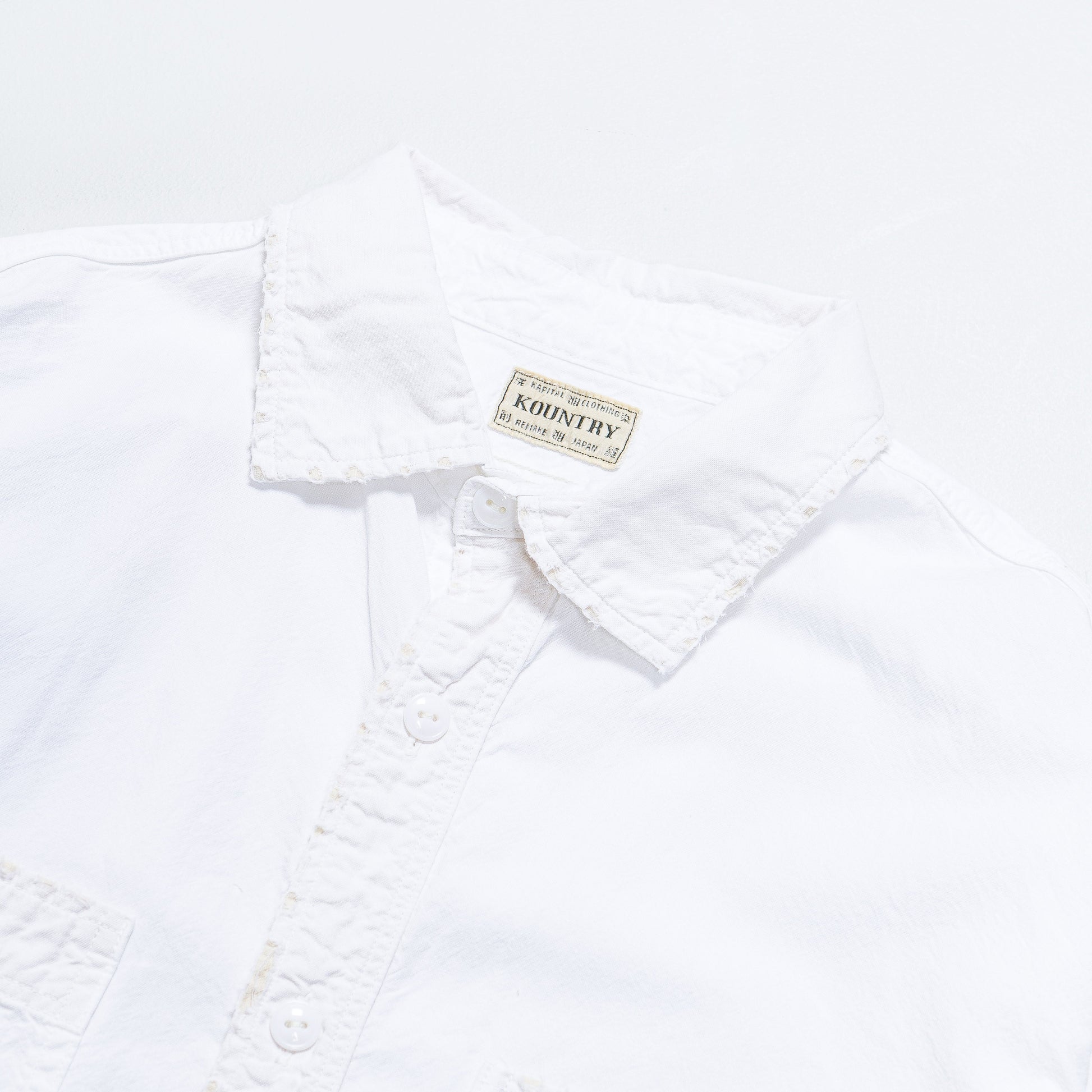 OX KOUNTRY Work Shirt (RAIN BANDANA Remake) - White