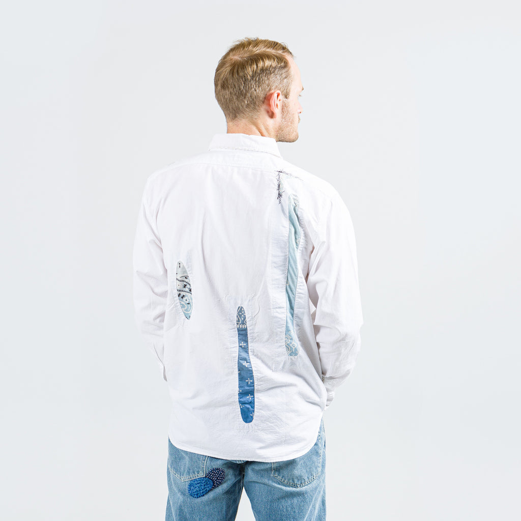 OX KOUNTRY Work Shirt (RAIN BANDANA Remake) - White