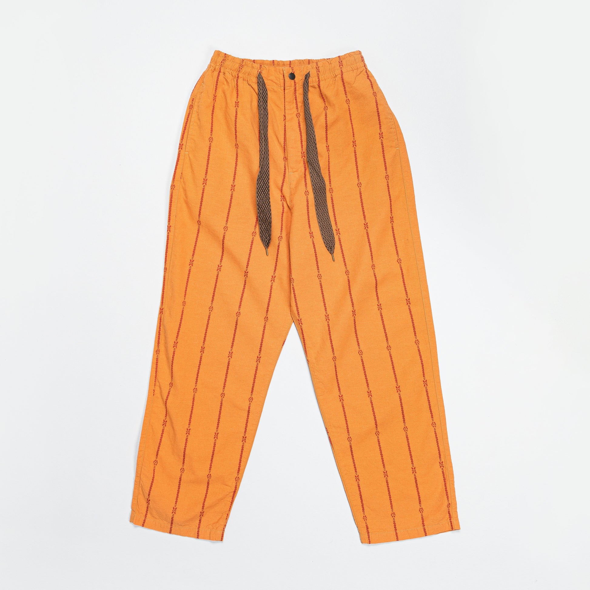 Cotton Linen SIAM Stripe EASY Pants - Orange