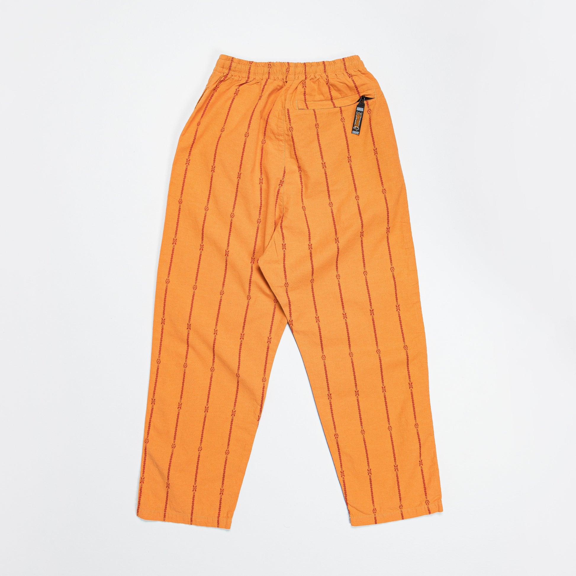 Cotton Linen SIAM Stripe EASY Pants - Orange