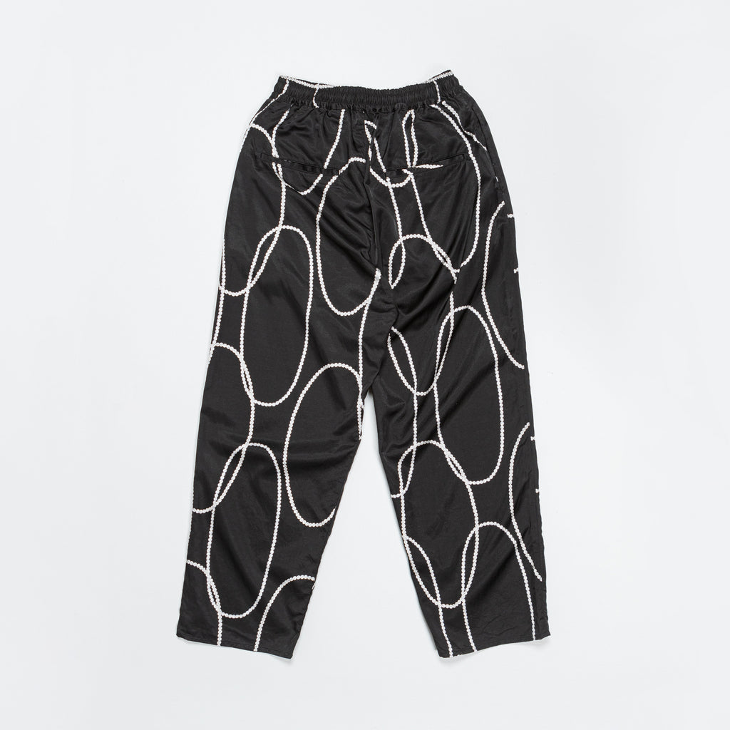 Cotton Rayon PEARL-KATABIRA EASY Pants - Black
